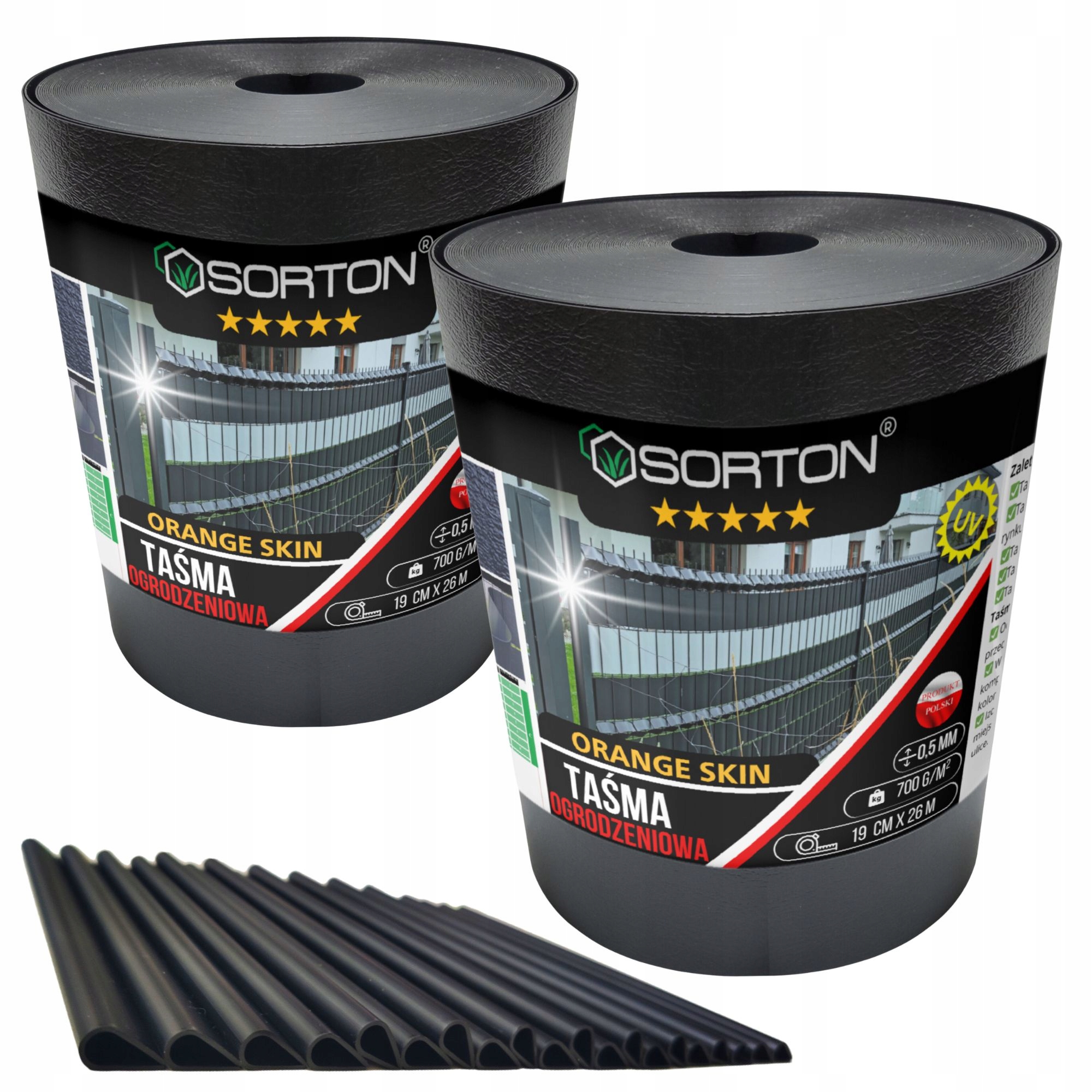 Taśma Ogrodzeniowa 19 cm x 52 m Antracyt Grafit