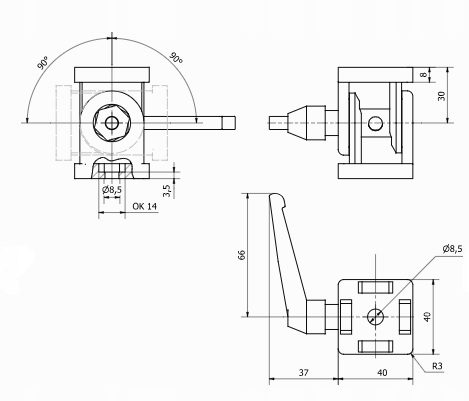 Złącze przegubowe z blokadą Marka inna