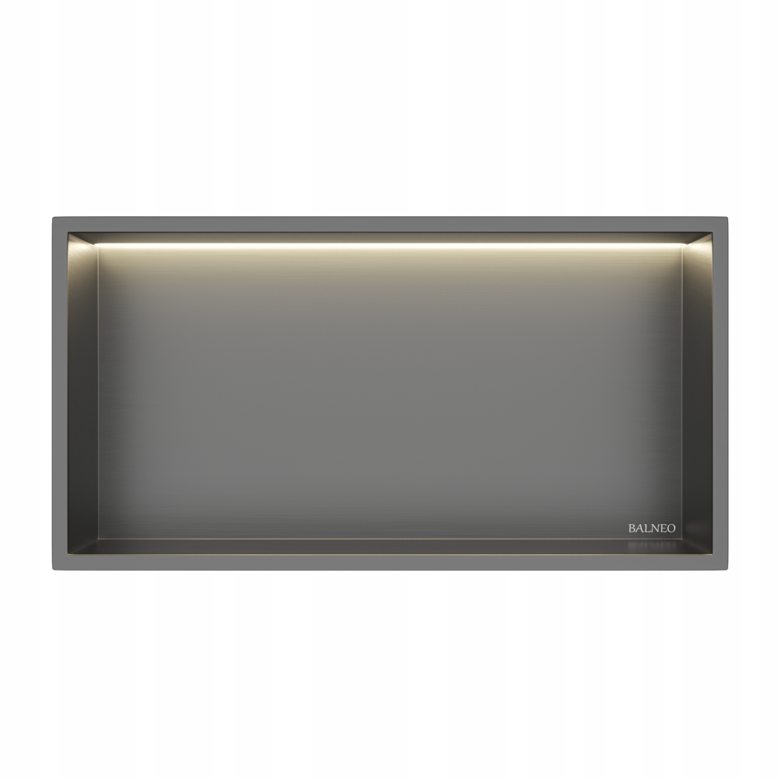 Balneo Vstavaná Polica S Led Osvetlením 30x60 cm Gun Metal Wall-box One Led