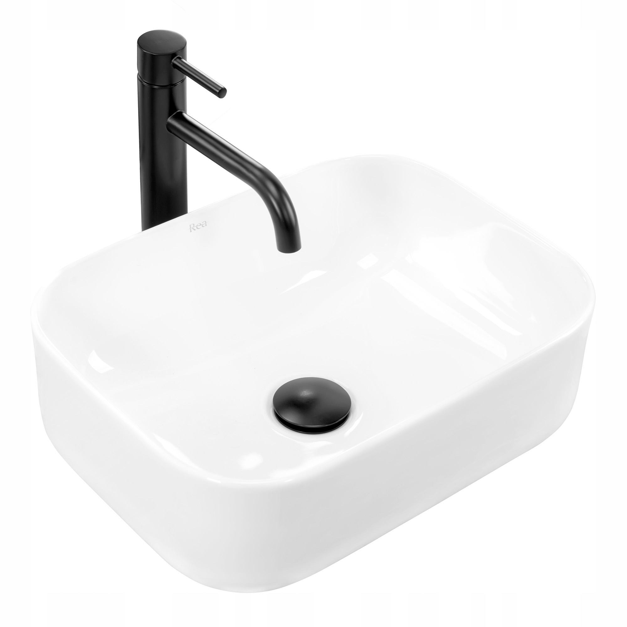 

Umywalka ceramiczna Demi Mini biała nablatowa Rea