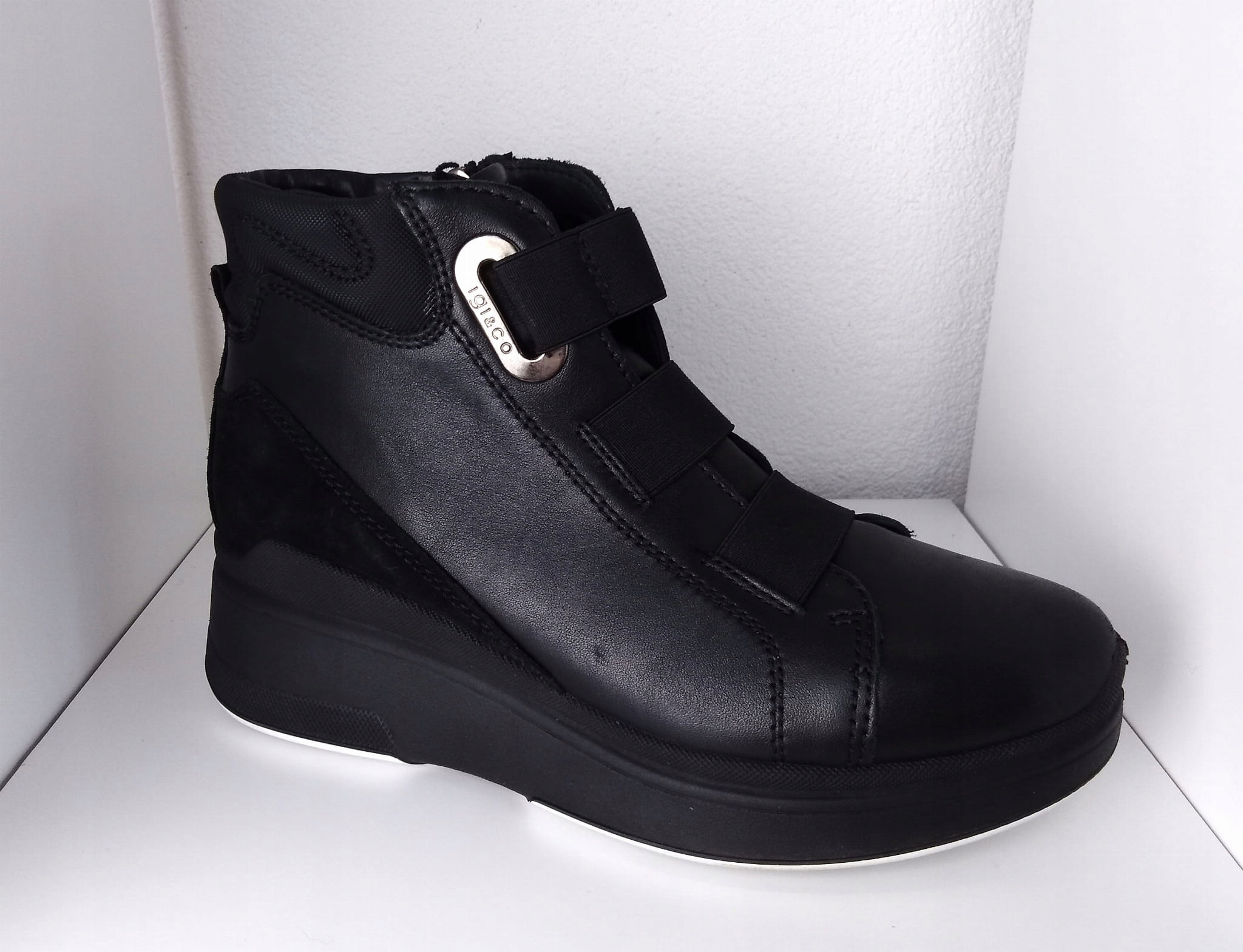 Dámské kožené tenisky Igi&co 4141811 Nero Velikost 39, Černá