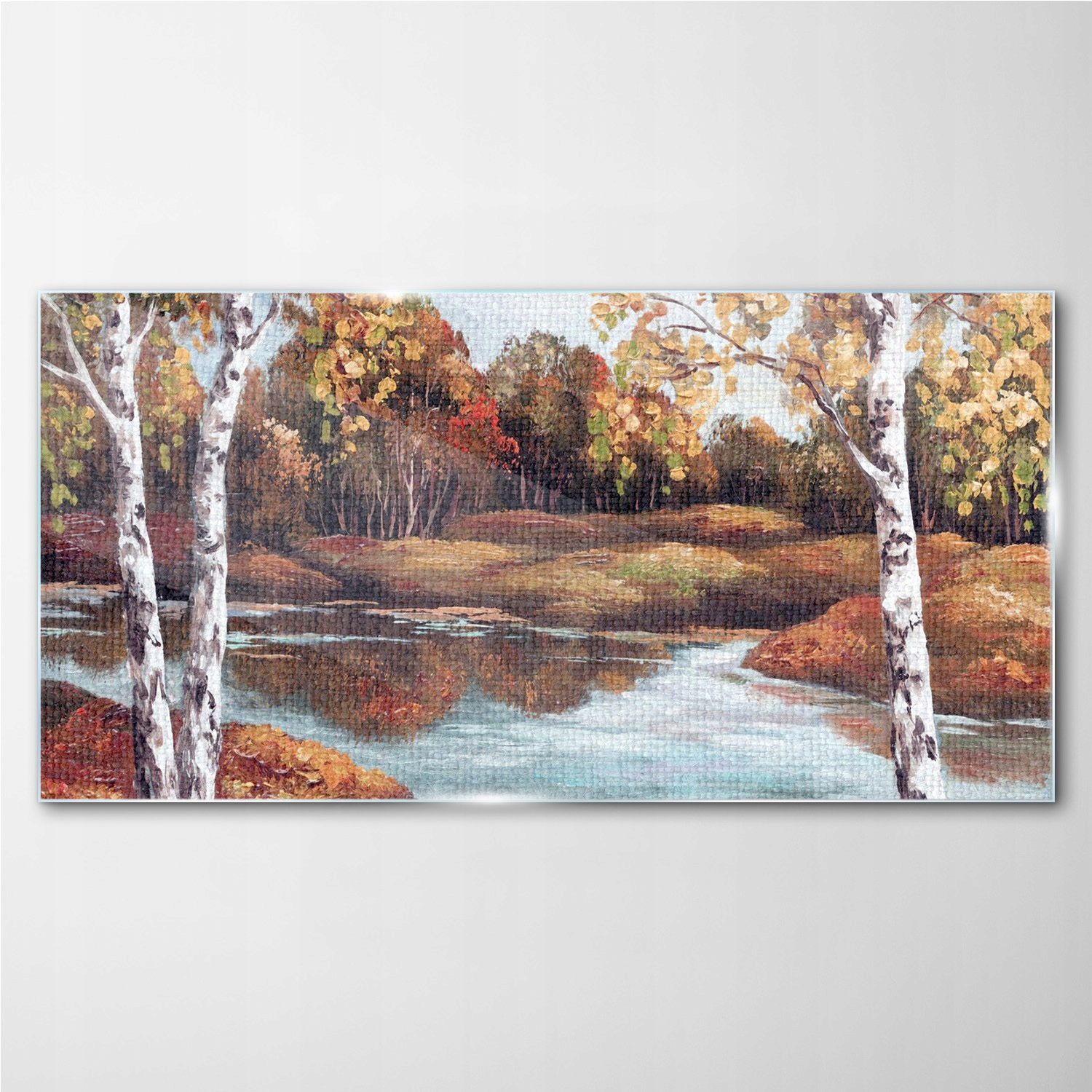 

Foto-obraz szklany Las rzeka krajobraz 140x70 cm