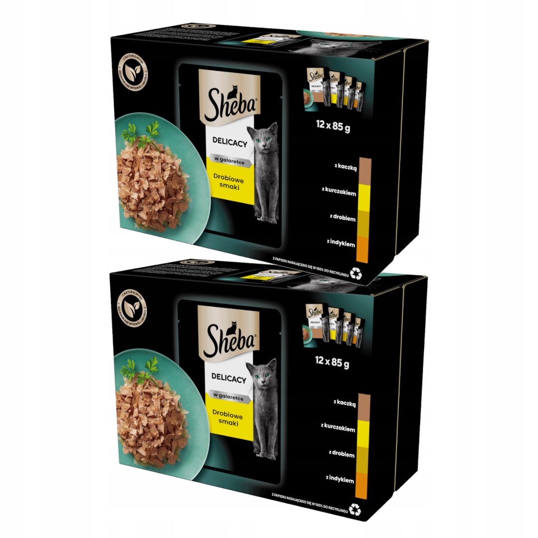 Levně Sheba Delikatesse Drůbeží Příchutě 24x85g Sáčky