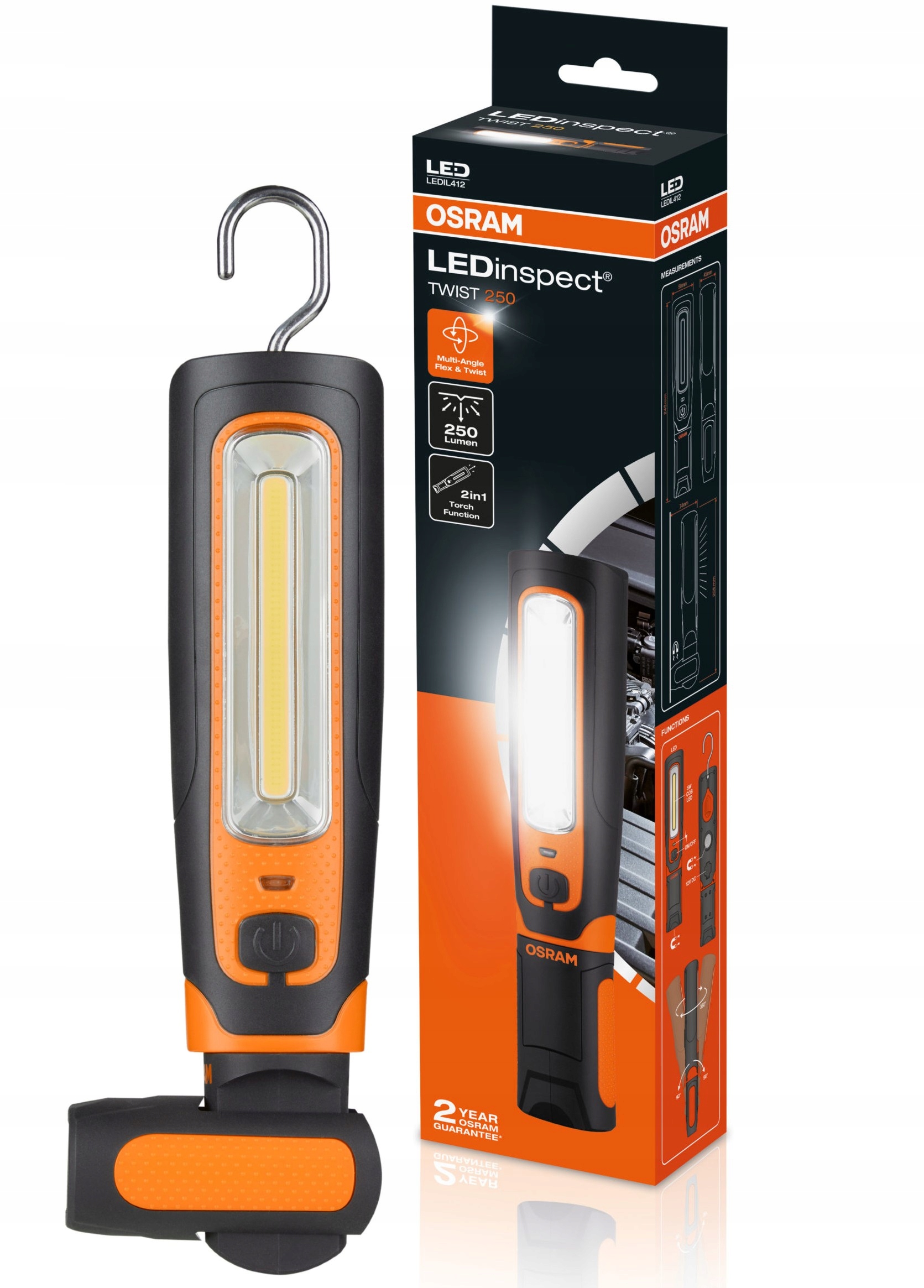 Ручной фонарик LEDINSPECT TWIST250