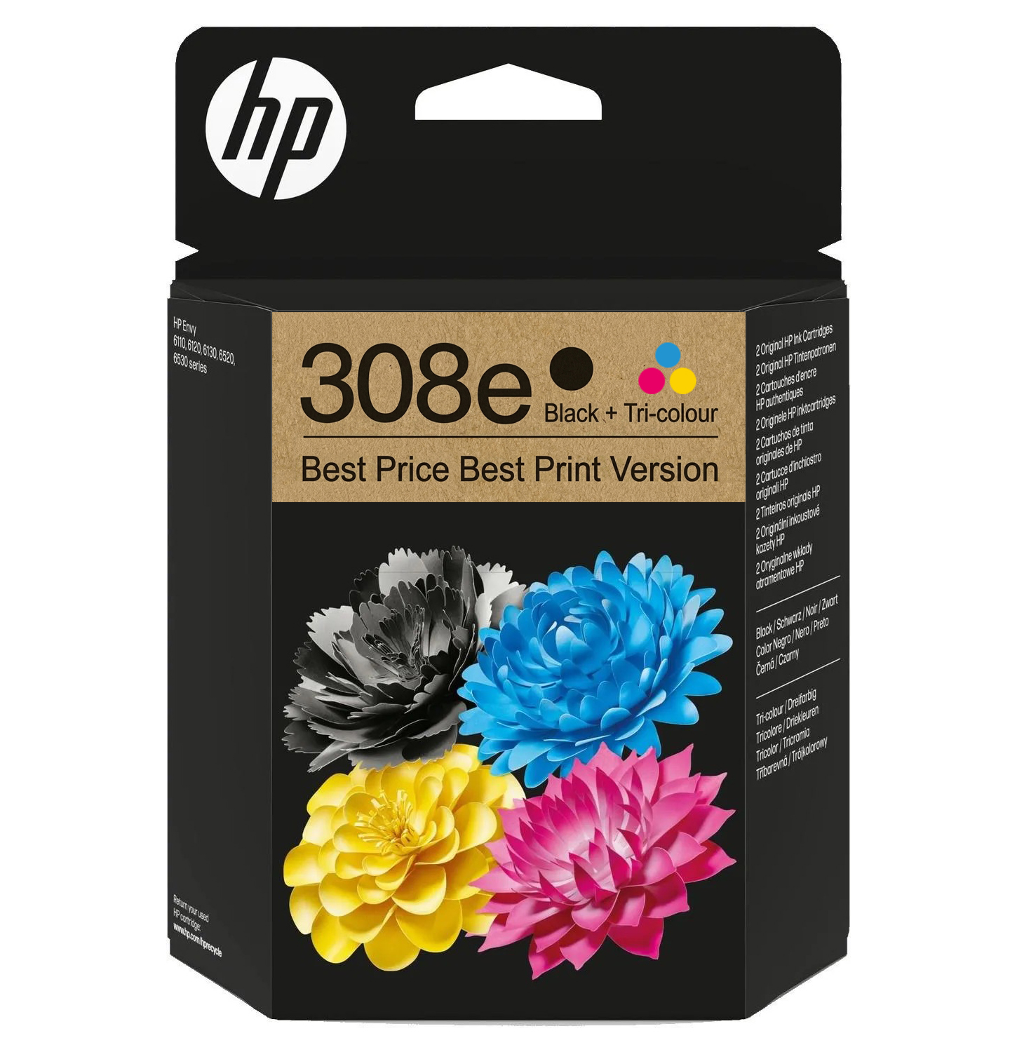 N Komplet do Hp 308e, wersja XL, Envy 6110e, 6120e, 6122e, 6130e, zestaw