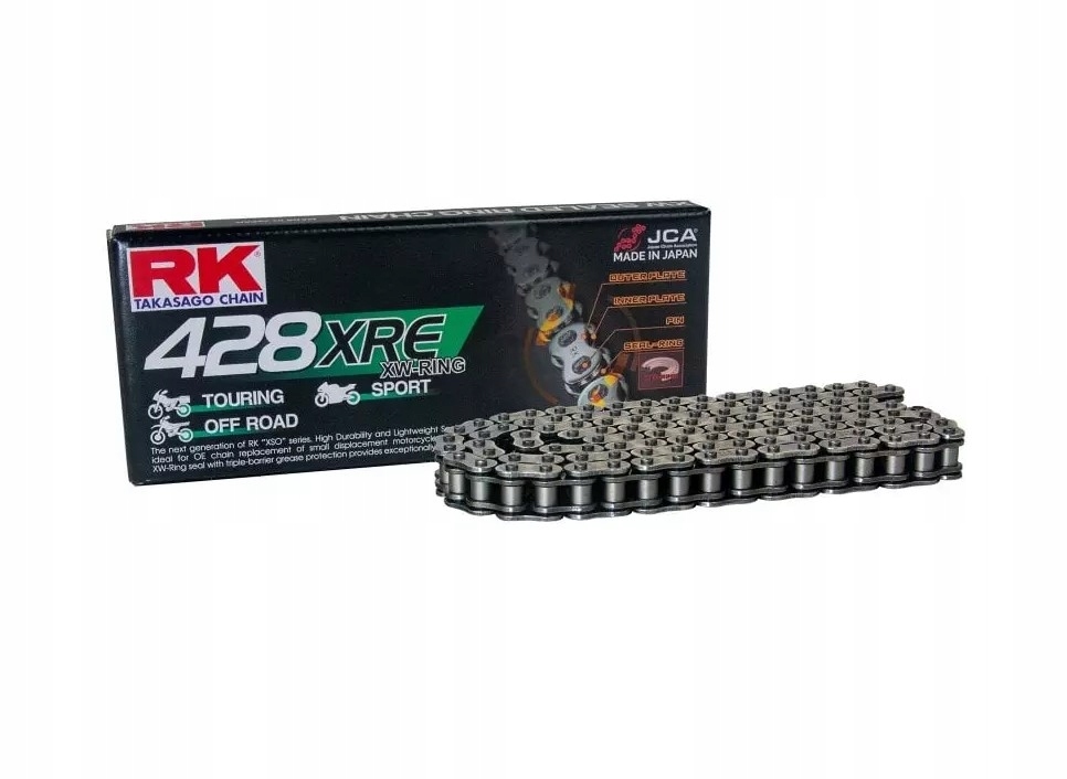 Rk Hnacia Reťaz 428XRE-142 (xw-ring) S Uzáverom (clf) V Balení Farba Sta