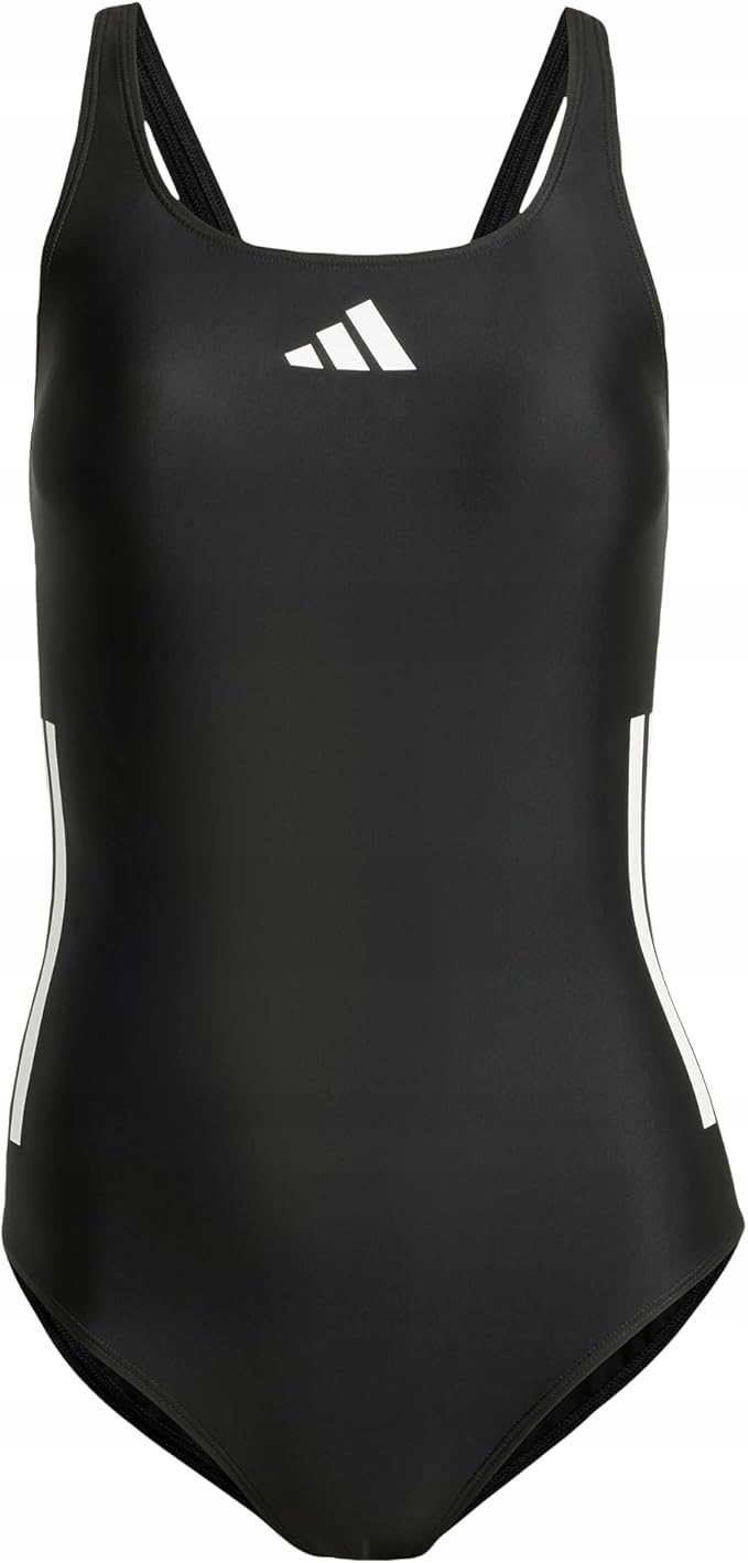 Strój kąpielowy damski jednoczęściowy adidas 3-Stripes Mid czarny 34