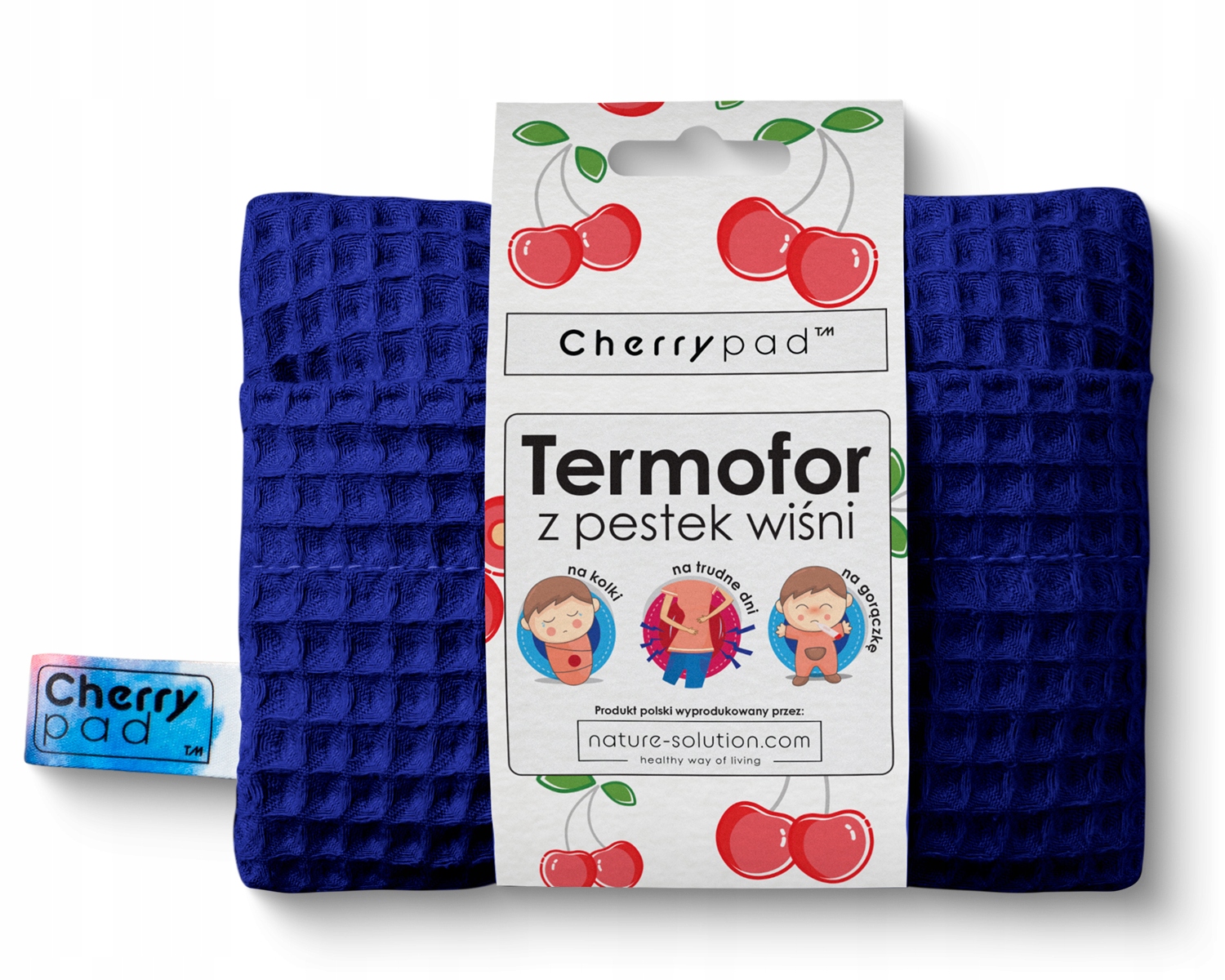 

Termofor z pestek wiśni na kolki Wafel| CherryPad