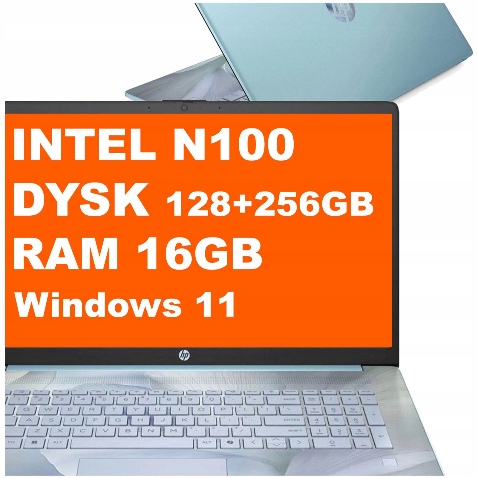 Laptop Hp 17-cn Intel N100 16GB 128GB Ufs 256GB Intel Uhd Dotyk Hd+ W11