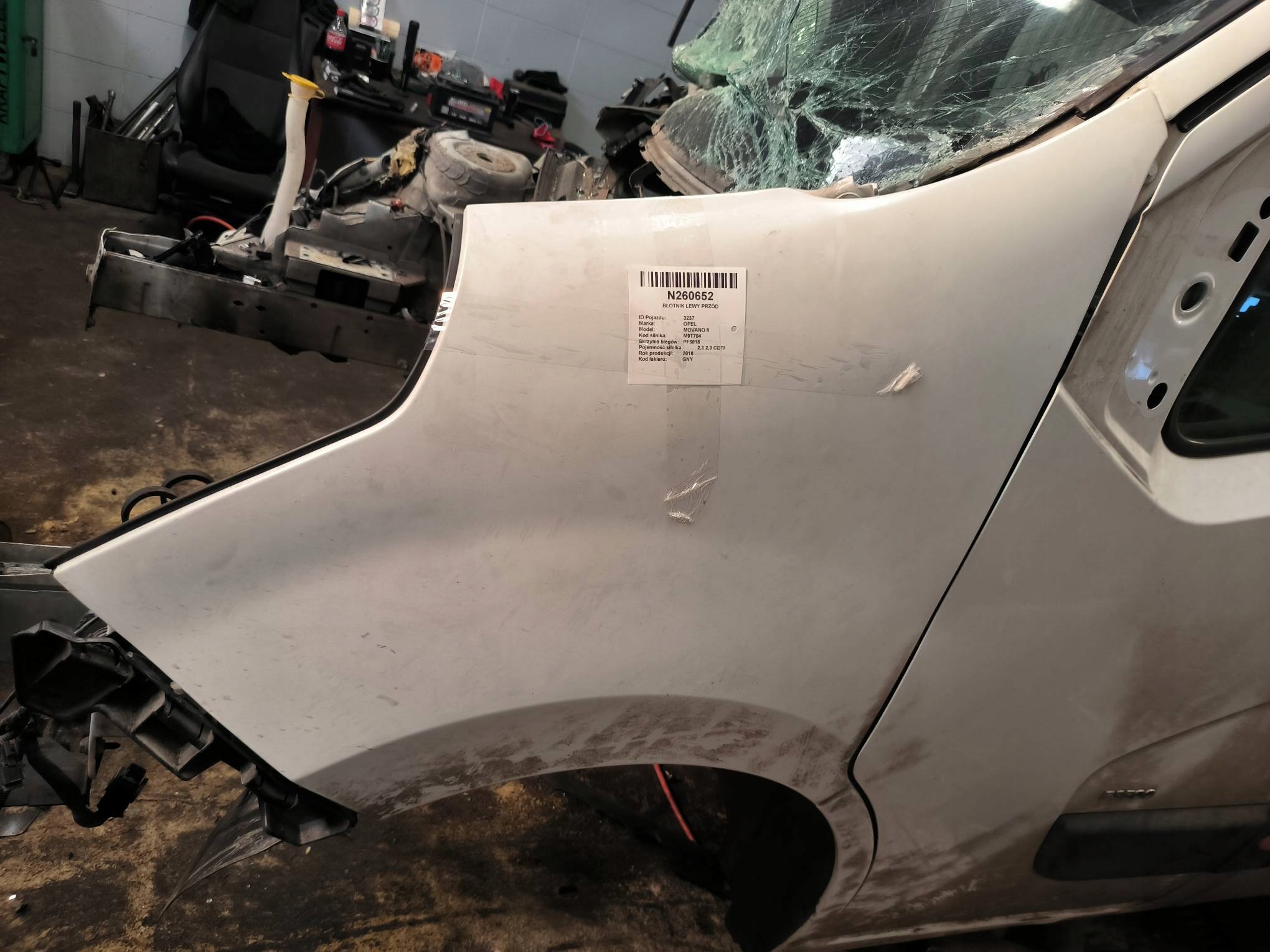 fender left front GNY OPEL MOVANO II B