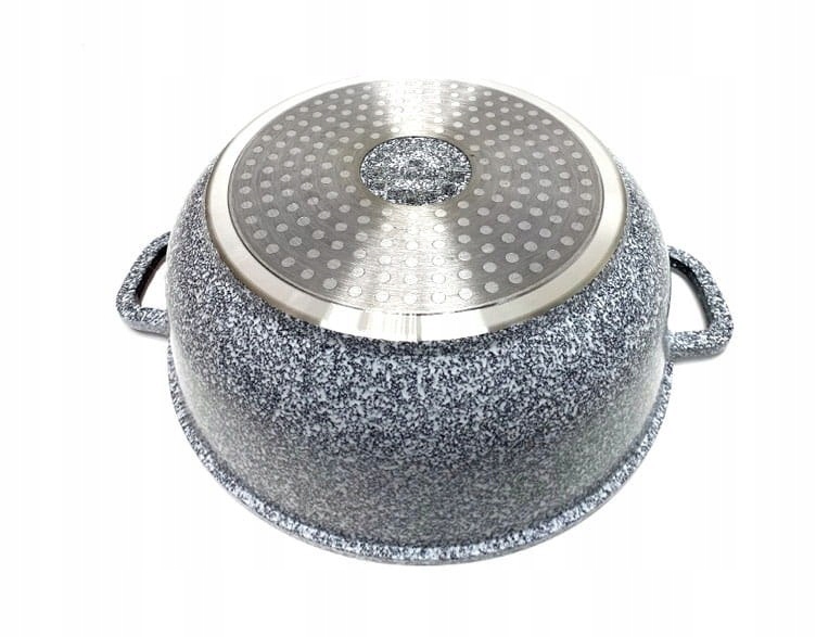 KOMPLET GARNKI CERAMICZNO-MARMURKOWE ZILNER SZARE NALEWKI PODSTAWKI 15-CZ Liczba elementów w zestawie 15