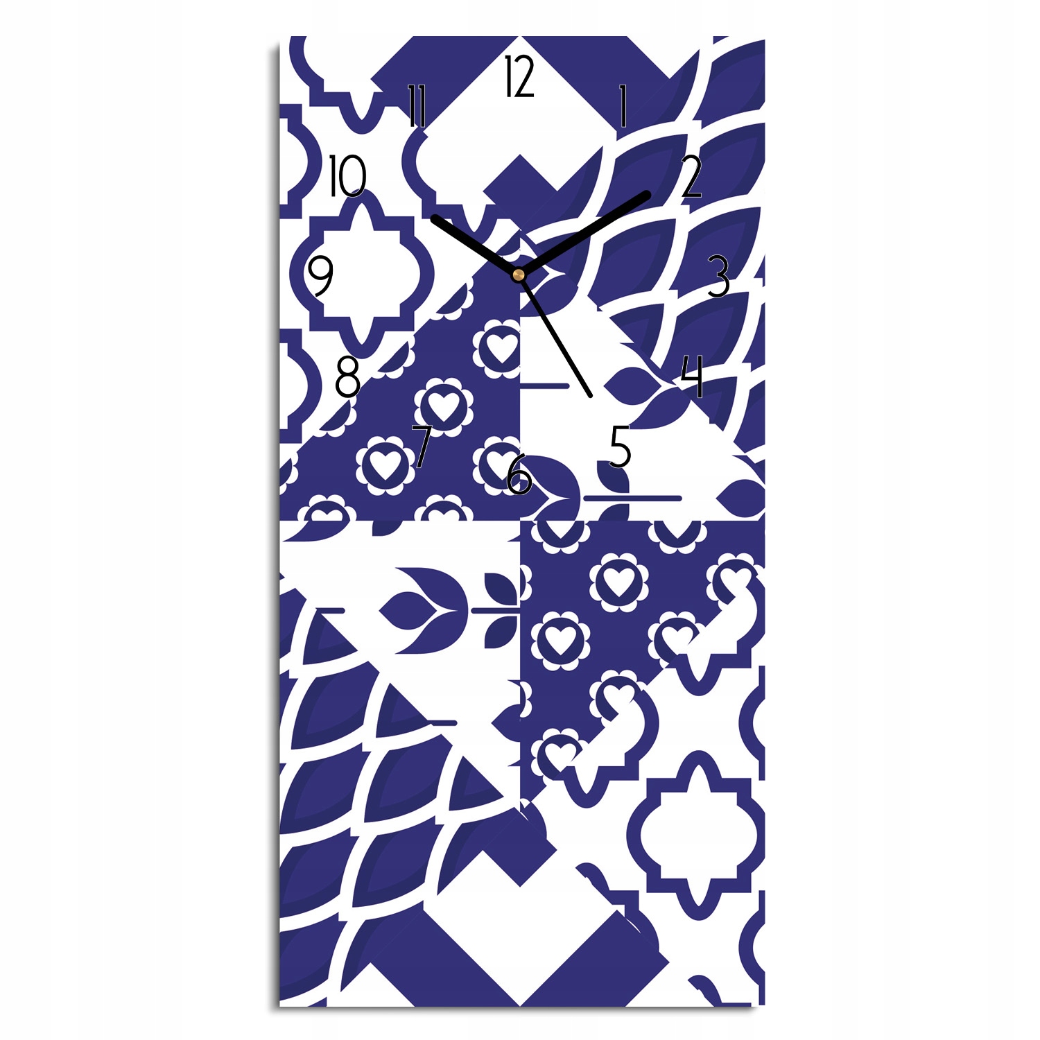 Kuchyňské hodiny s grafikou Mozaika patchwork 30x60