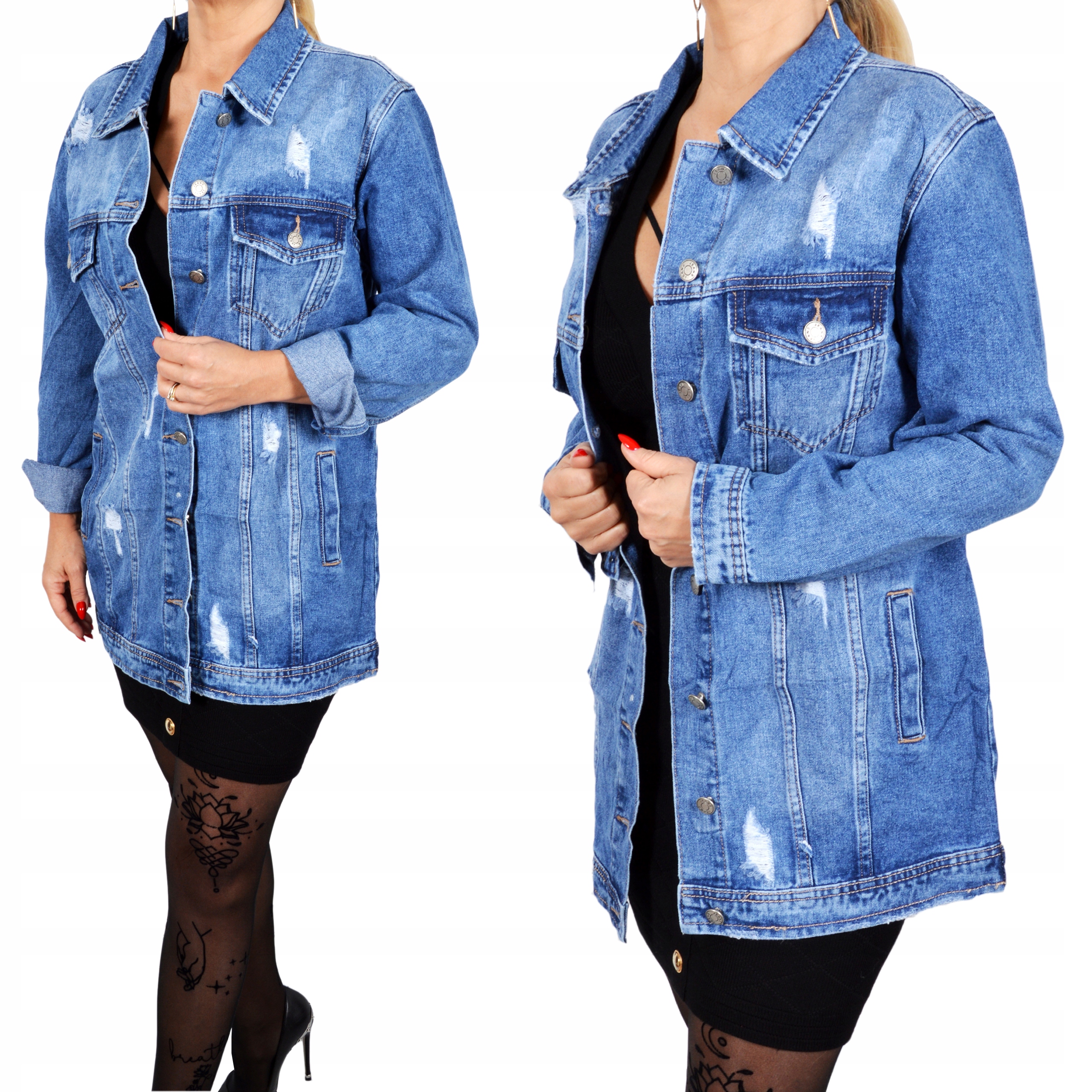 

Katana Kurtka Damska Jeans Parka Jeansowa PLUSsize