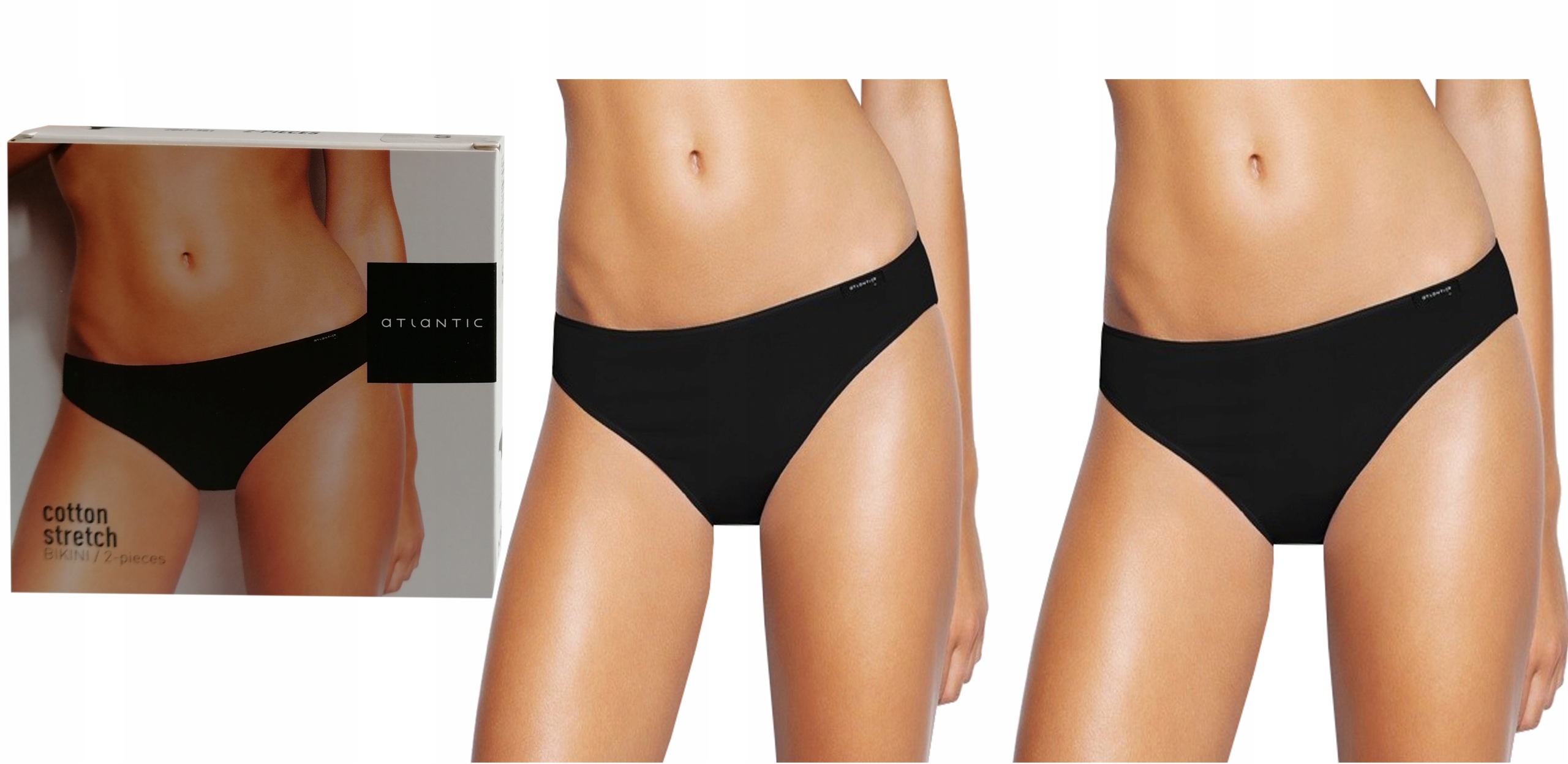 

Figi Atlantic Bikini 2-szt. 581 Czarne 2-pak *M*