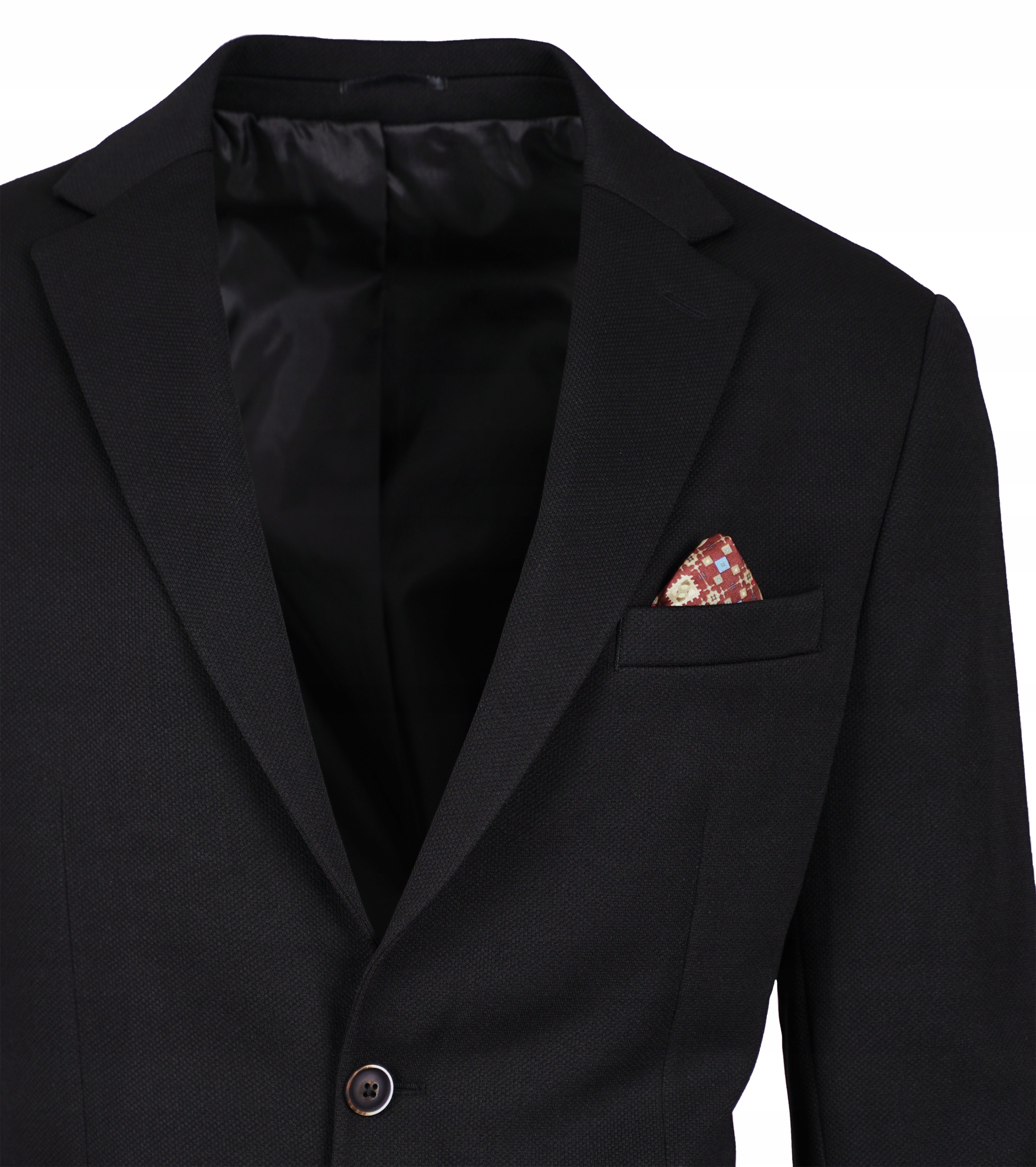 MARYNARKA MĘSKA CZARNA ELEGANCKA WIZYTOWA CASUALOWA BIZNESOWA ROZMIAR 60