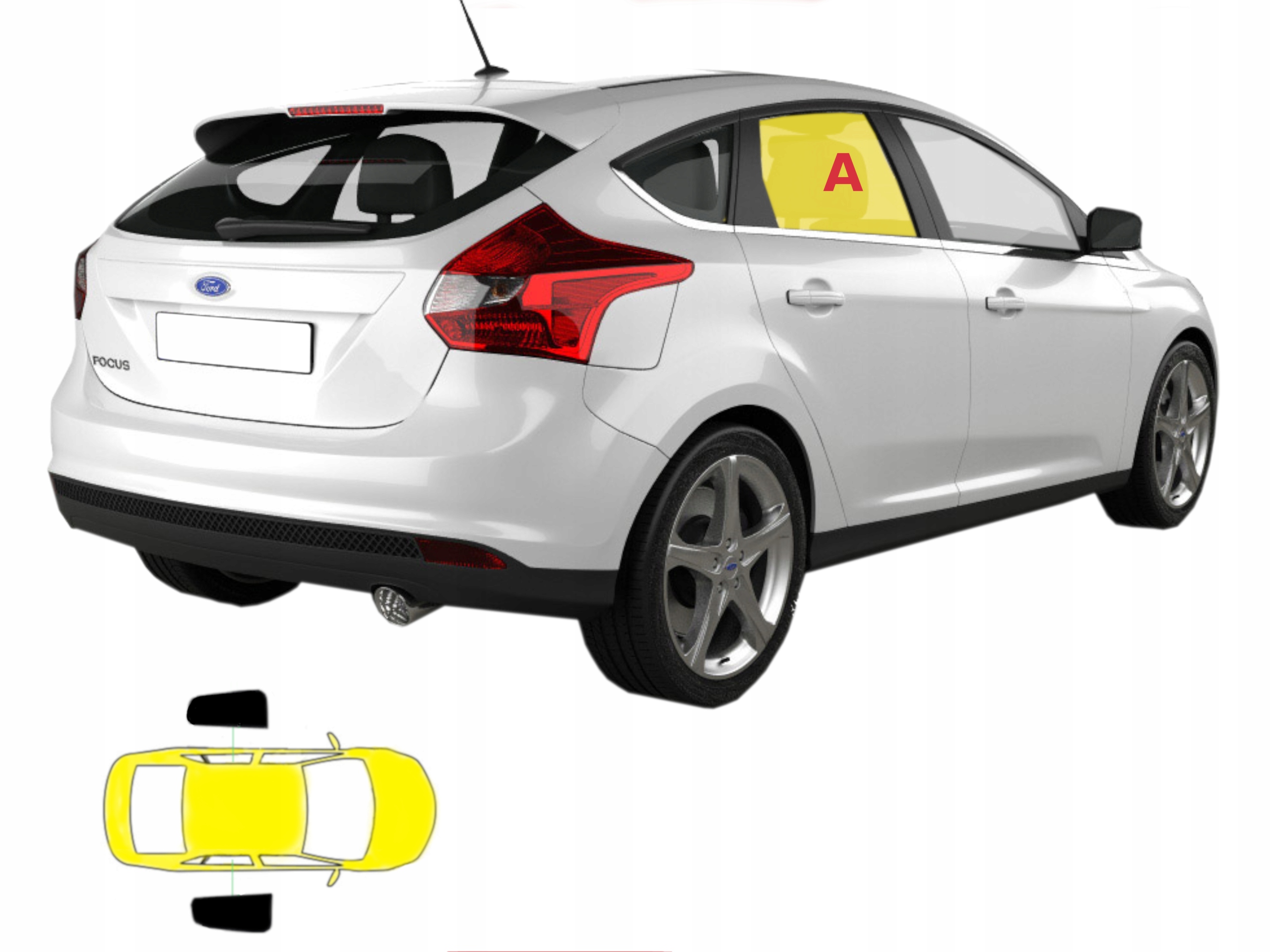 Špeciálne závesy Ford Focus MK3 hatchback 2 ks