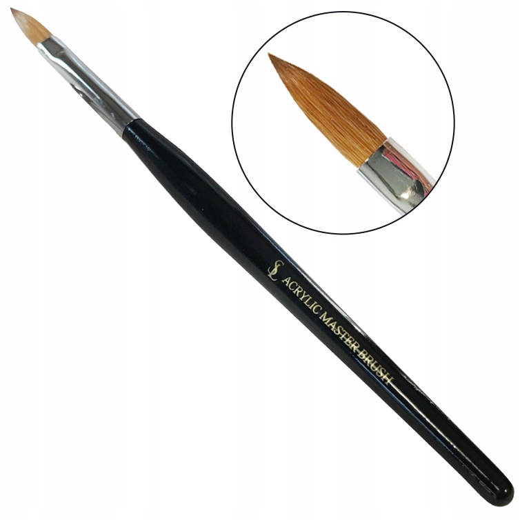 Slowianka Štětec na akrylový gel na zdobení akrylu Master Brush Kočičí jazyk