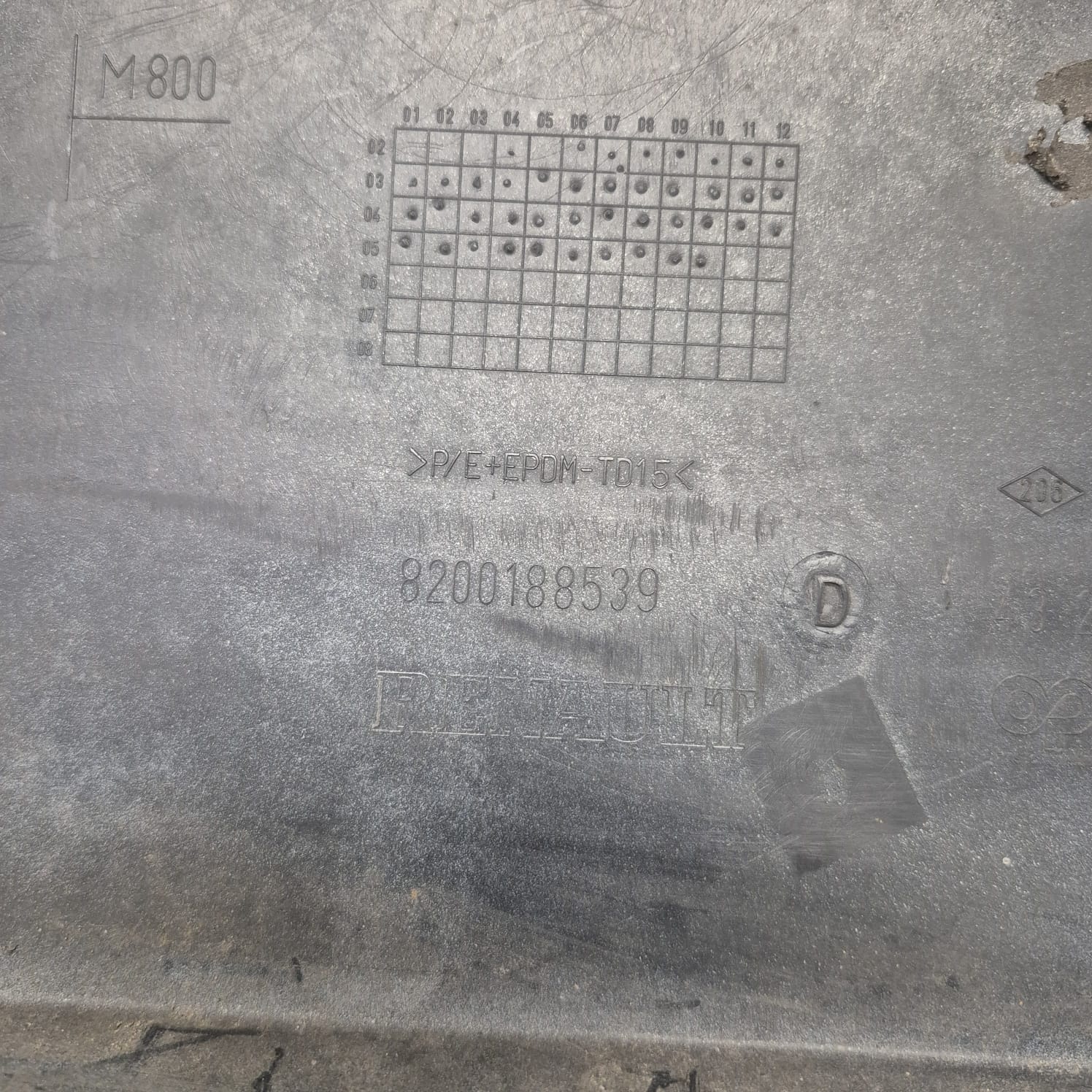 RENAULT KANGOO and 1 97-08 cap moulding cap bonnet rear part