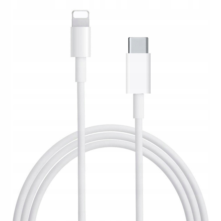 ŁADOWARKA KABEL USB-C LIGHTNING SZYBKIEGO ŁADOWANIA DO IPHONE 12 13 14 1M Kolor biały