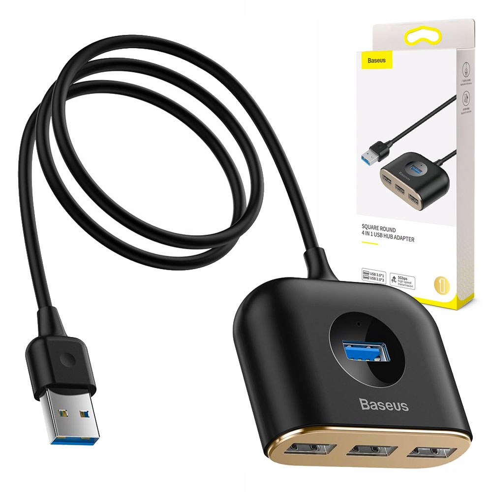 

Adapter Usb 4w1 Baseus Hub Usb 1xUSB 3.0 3xUSB 2.0