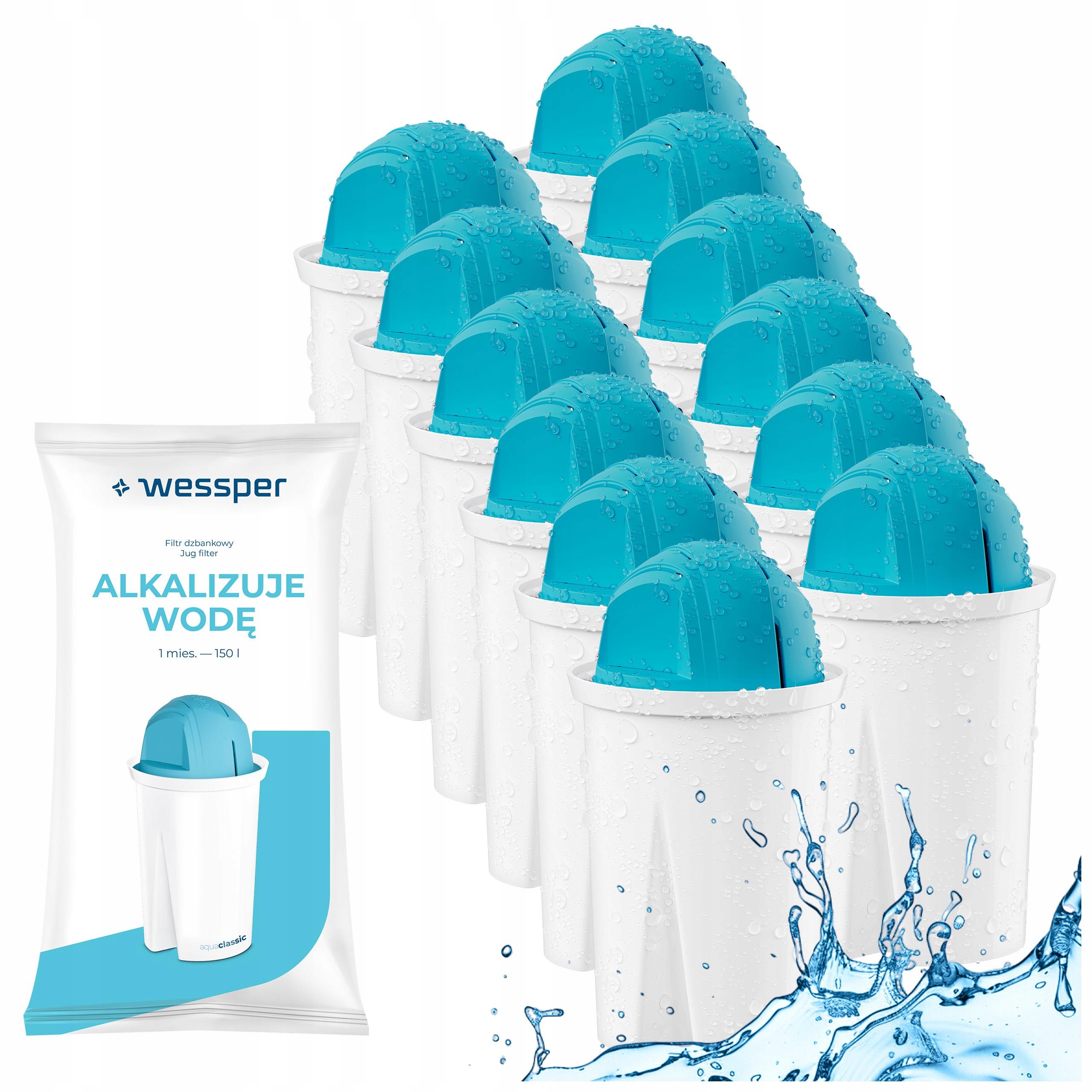 Filtr Wessper Alkaline pH+ pro skleněnou filtrační konvici Dafi, náhrada 12x