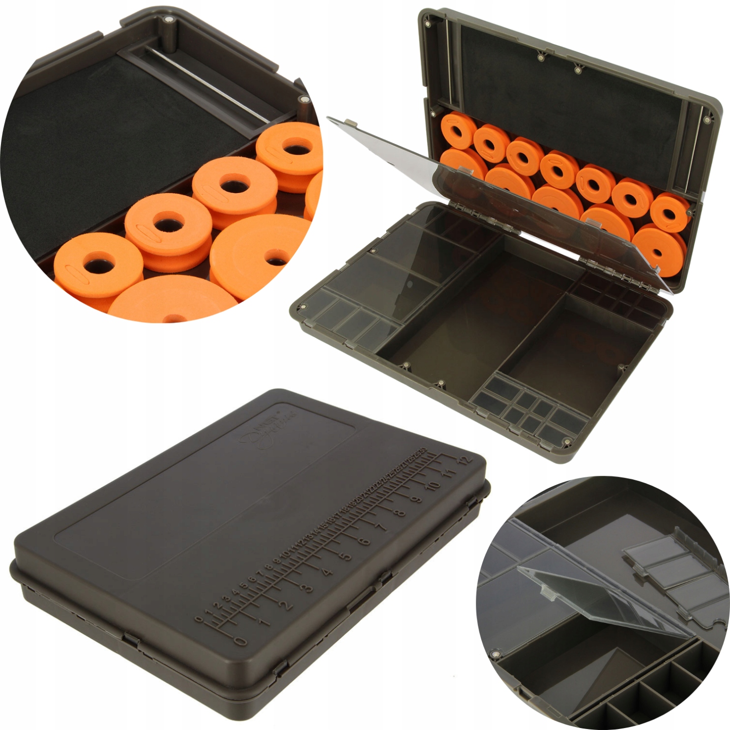 Pudełko Wędkarskie Piórnik na Przypony Organizer Karpiowy Skrzynka Ngt