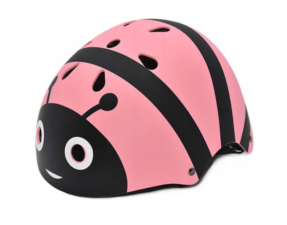 Kask dziecięcy FX-001 S (51-54 cm) różowy, biedronka, regulowany ochr