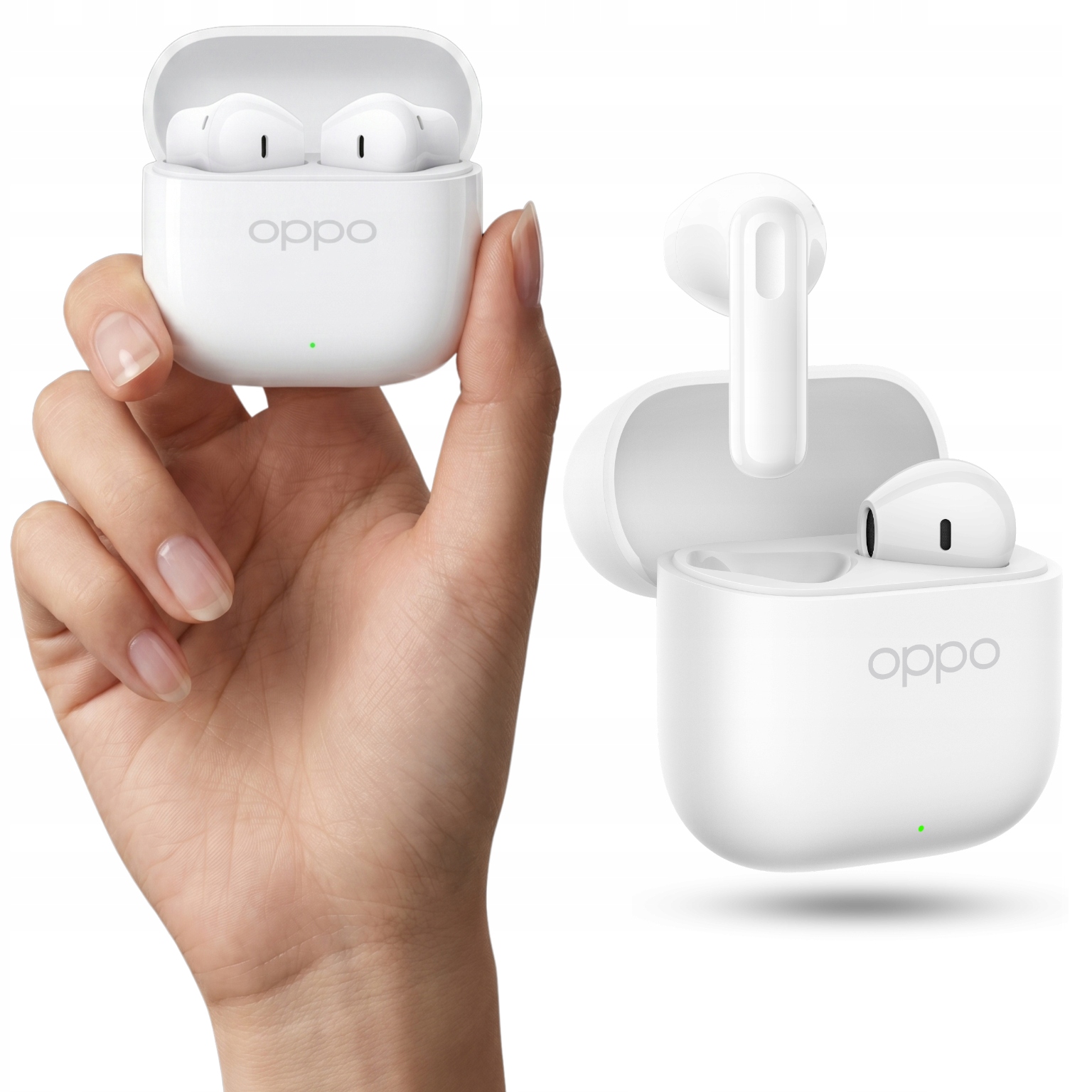 OPPO Enco Buds3 Douszne Bluetooth 5.4 Funkcje AI Biały