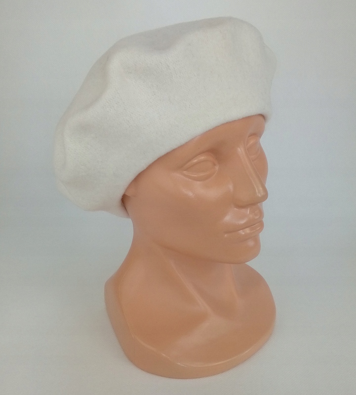 19 BERET FEZKO ECRU rozm. 10,5'' mały Rozmiar inny