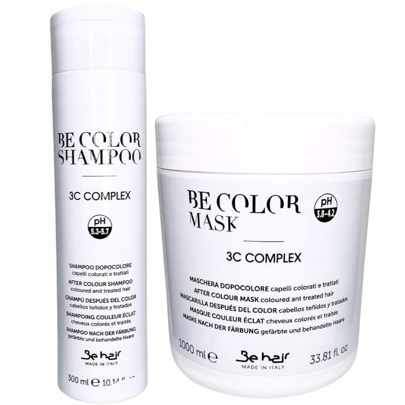 Be Color Šampon Maska na Barvené Vlasy S Keratinem 300 ml 1000 ml