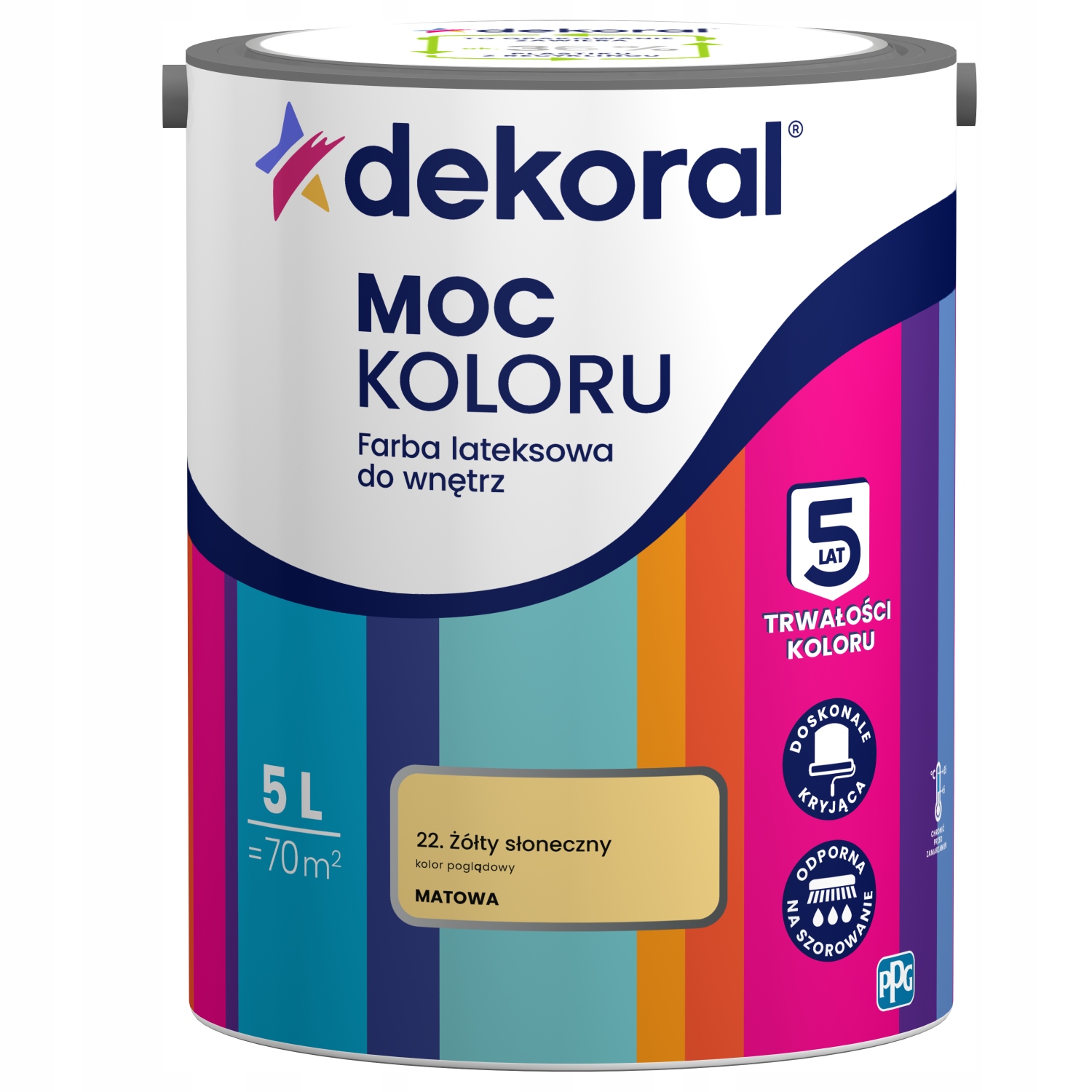 Dekoral Latexová Barva Color Power Slunečně Žlutá 5L