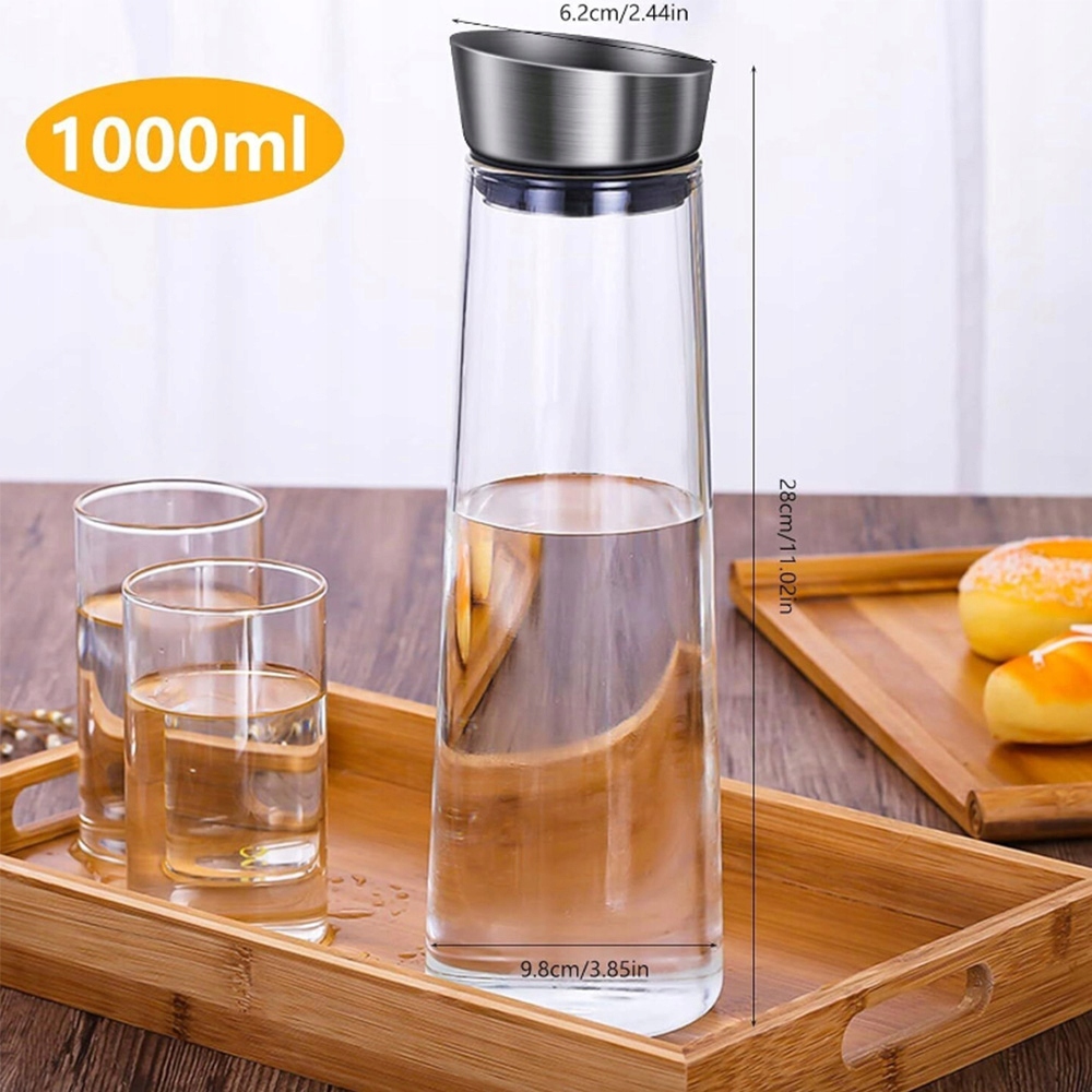 1L KARAFKA NA WODĘ Z POKRYWKĄ DZBANEK NA NAPOJE WODĘ SOK LEMONIADĘ MLEKO Pojemność 1 l