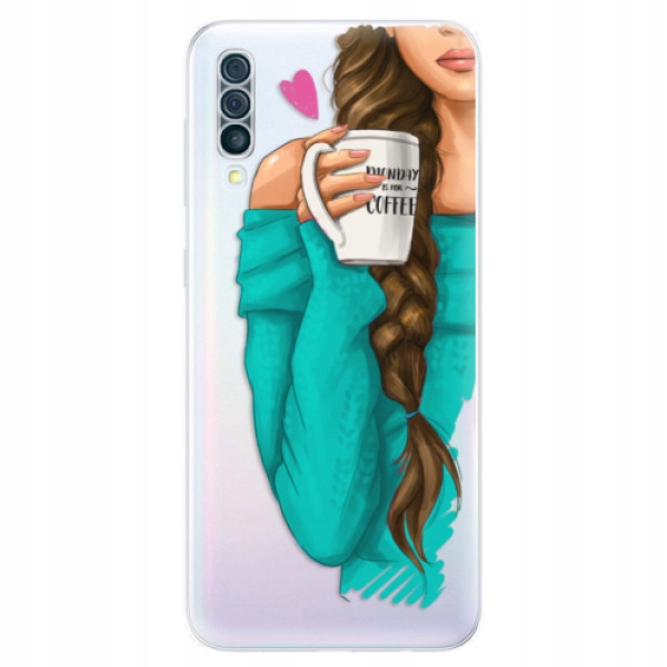 Silikonowe etui My Coffe and Brunette Girl do Samsung Galaxy A50