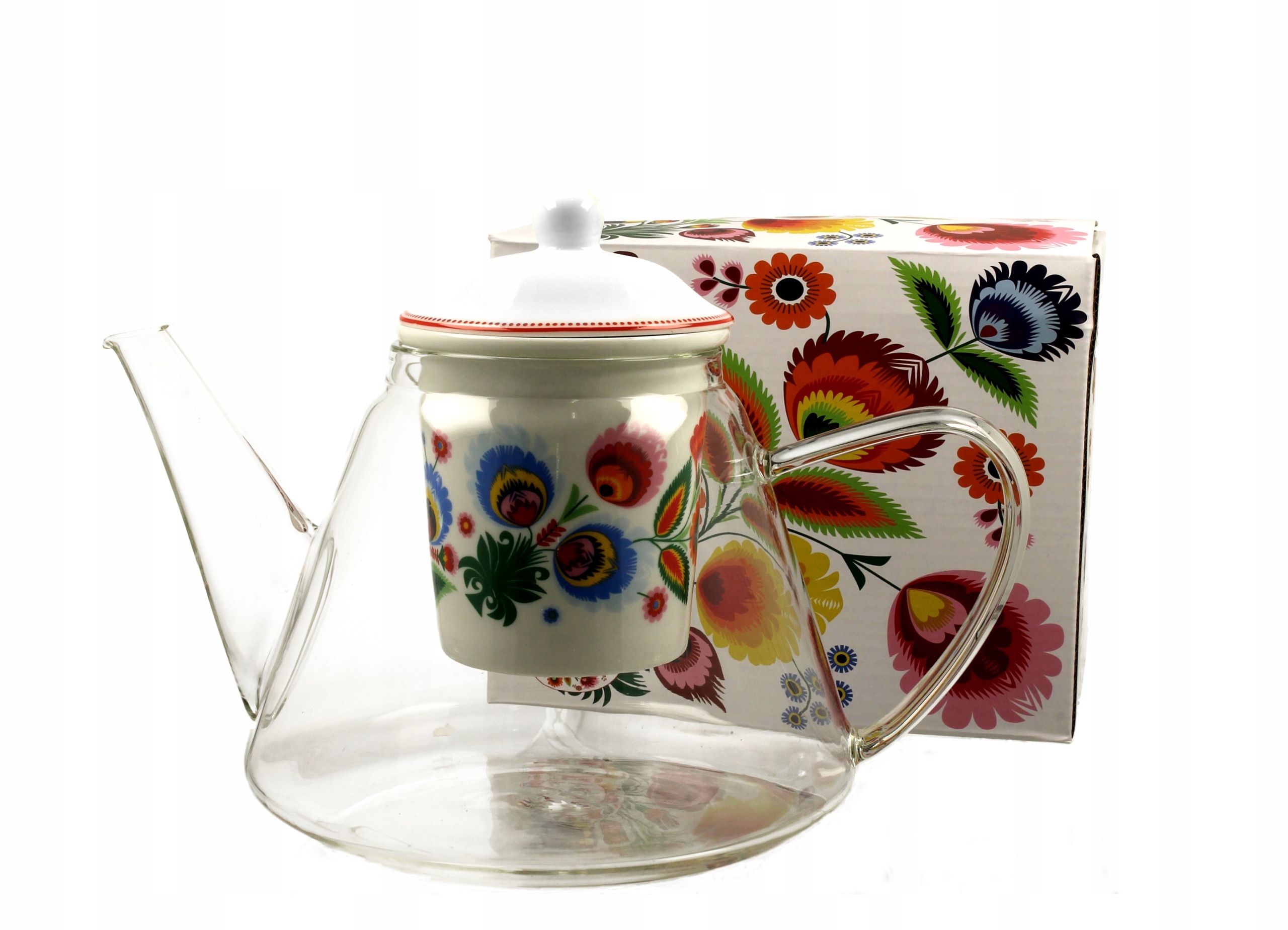 

Szklany dzbanek z zaparzaczem Łowicz 1200ml