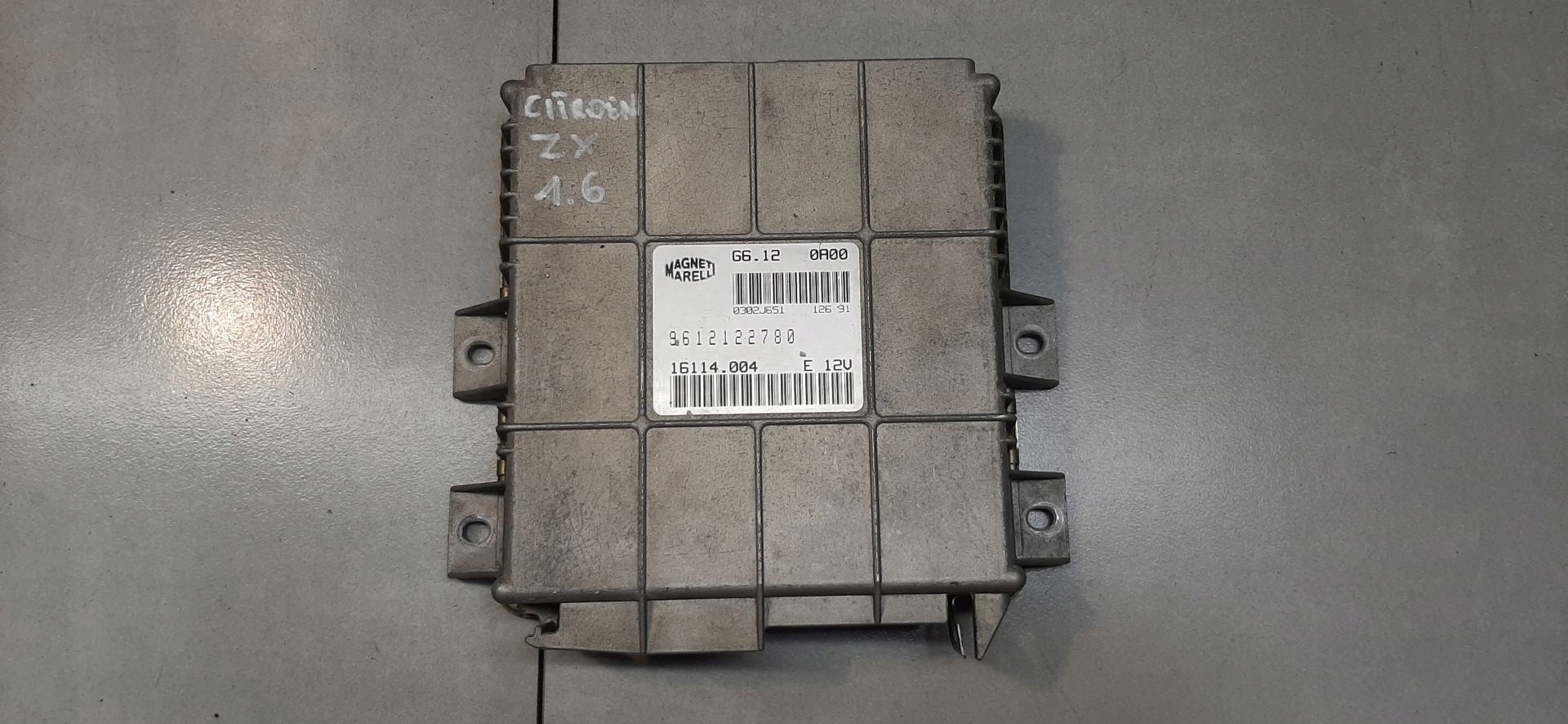 control unit of the engine CITROEN ZX 1.6 9612122780