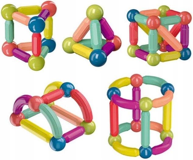 XXL KLOCKI MAGNETYCZNE EDUKACJA MAGNETIC STICKS 78 Liczba elementów 78 szt.