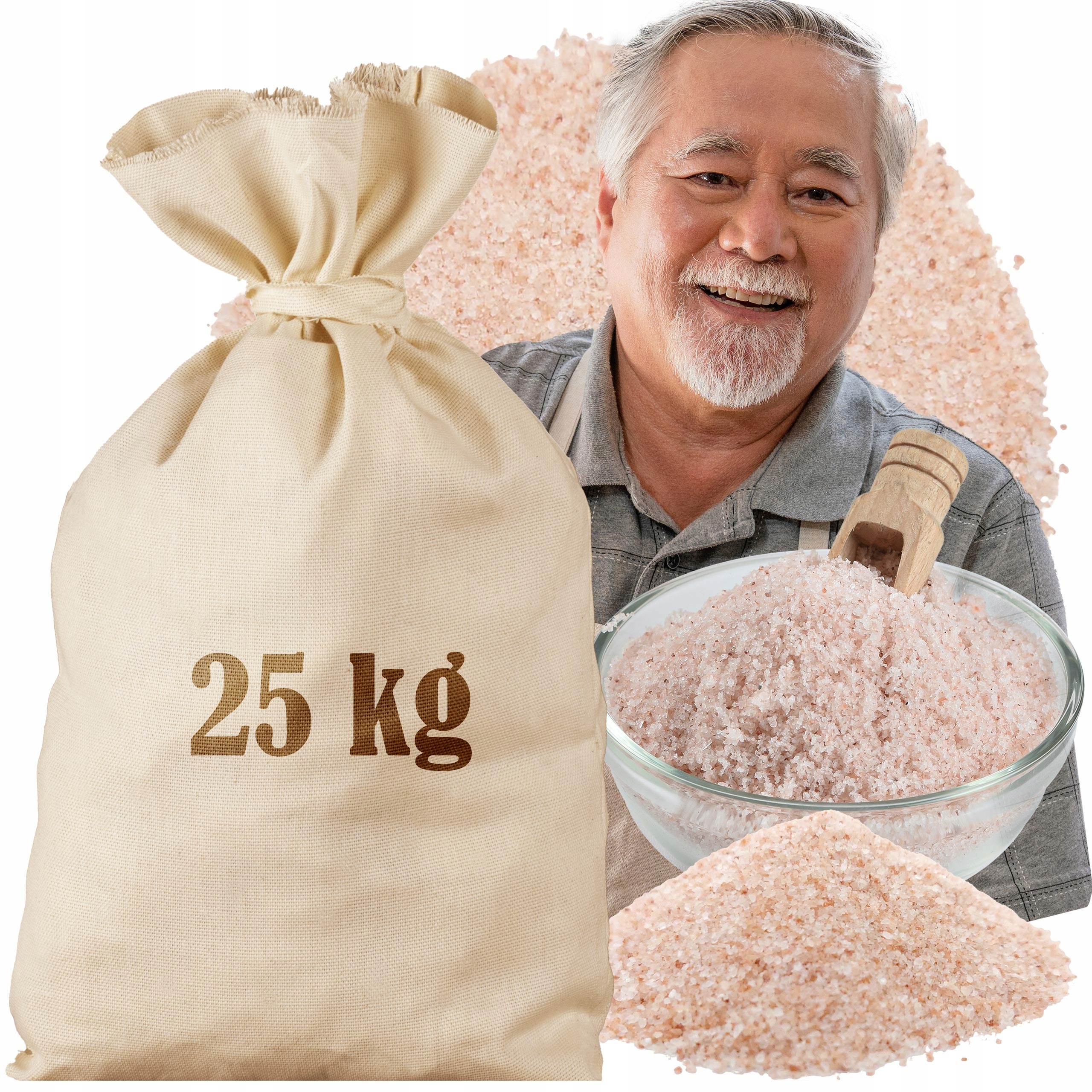 Levně Himalájská sůl Jemná růžová Bez Příměsí 25 kg sáček