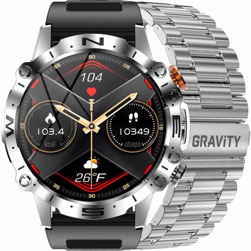 Nové Chytré Hodinky Gravity GT20-2 46 mm Sportovní Hodinky S Hovory Set