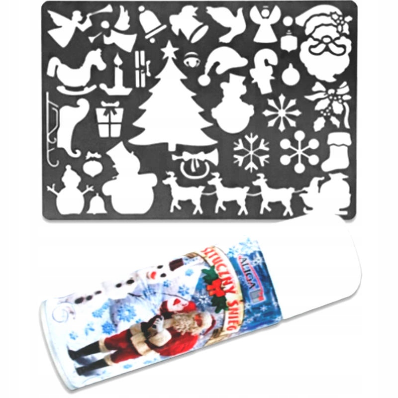 

Ozdabianie okien świąteczny Szablon sztuczny śnieg