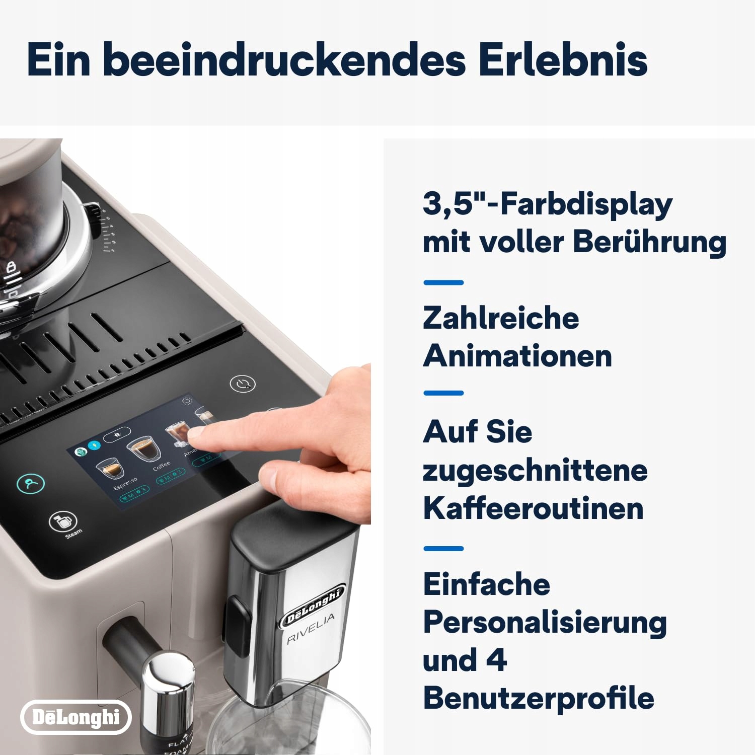 DE'LONGHI RIVELIA EKSPRES DO KAWY Z MLECZNYM SPIENIACZEM — miniatura 7