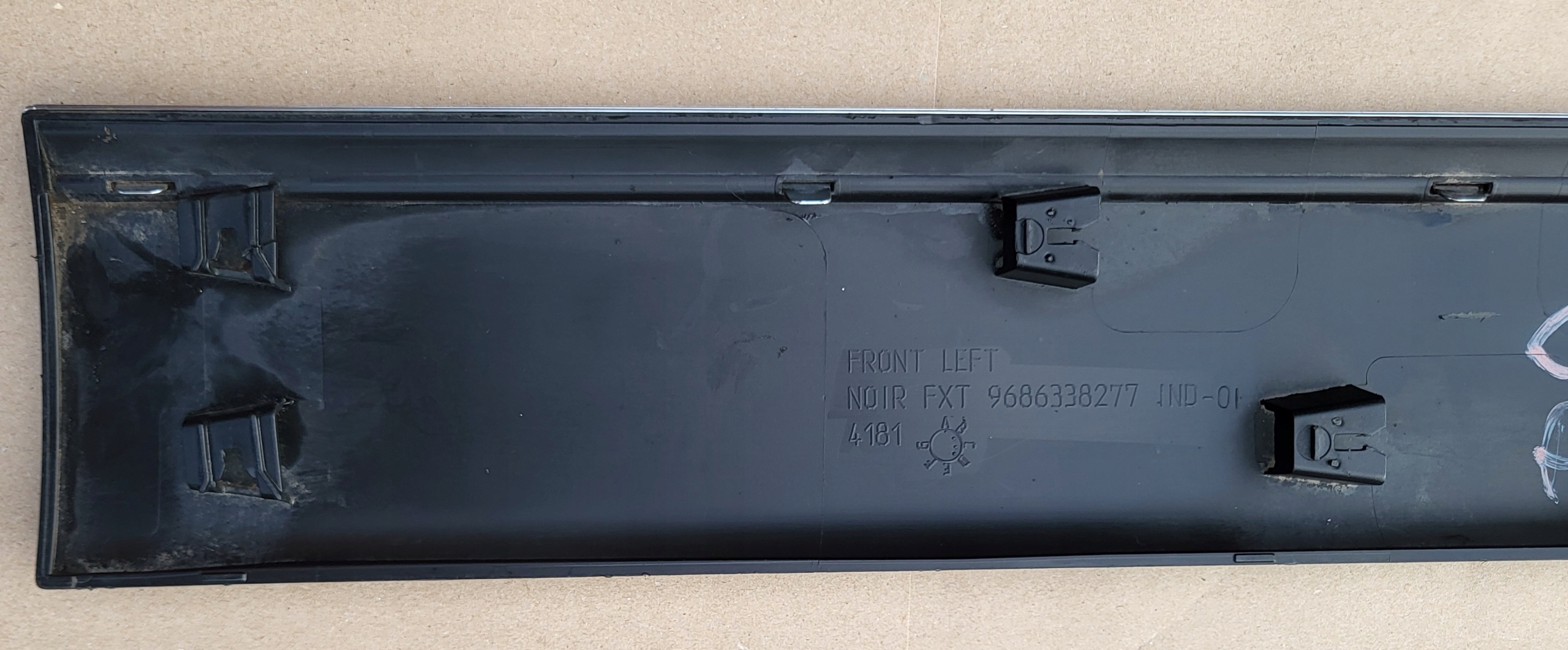 moulding Z door cap left front CHROM CITROEN C3 PICASSO OE