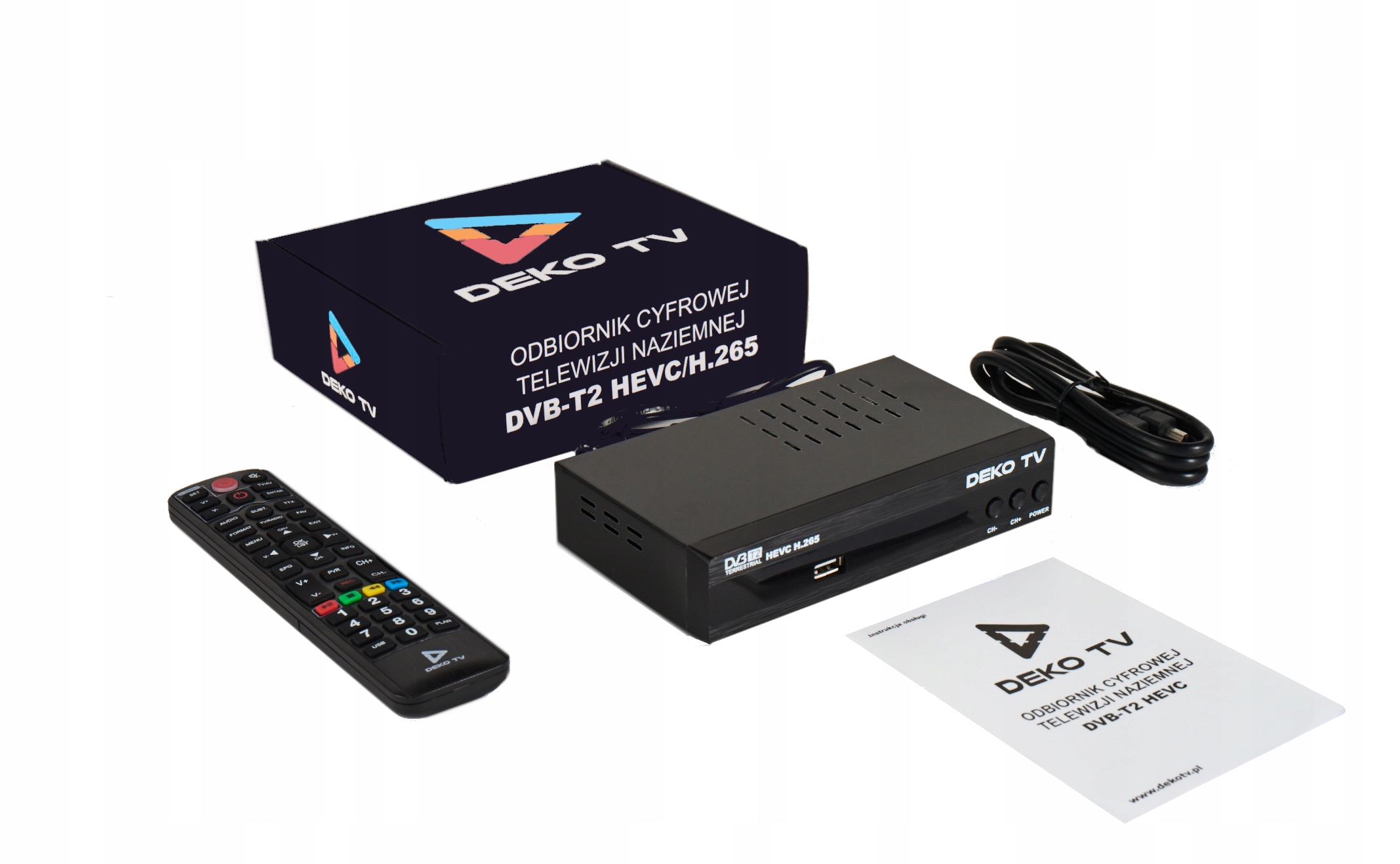 DVB-T2 DekoTV PRO HEVC H.265 DVBT2 decoder Manufacturer code H.265 PRO
