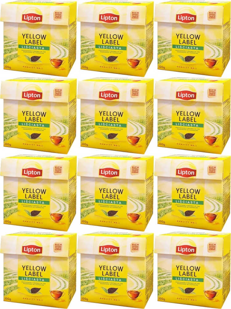 Herbata czarna liściasta Lipton 100g x12