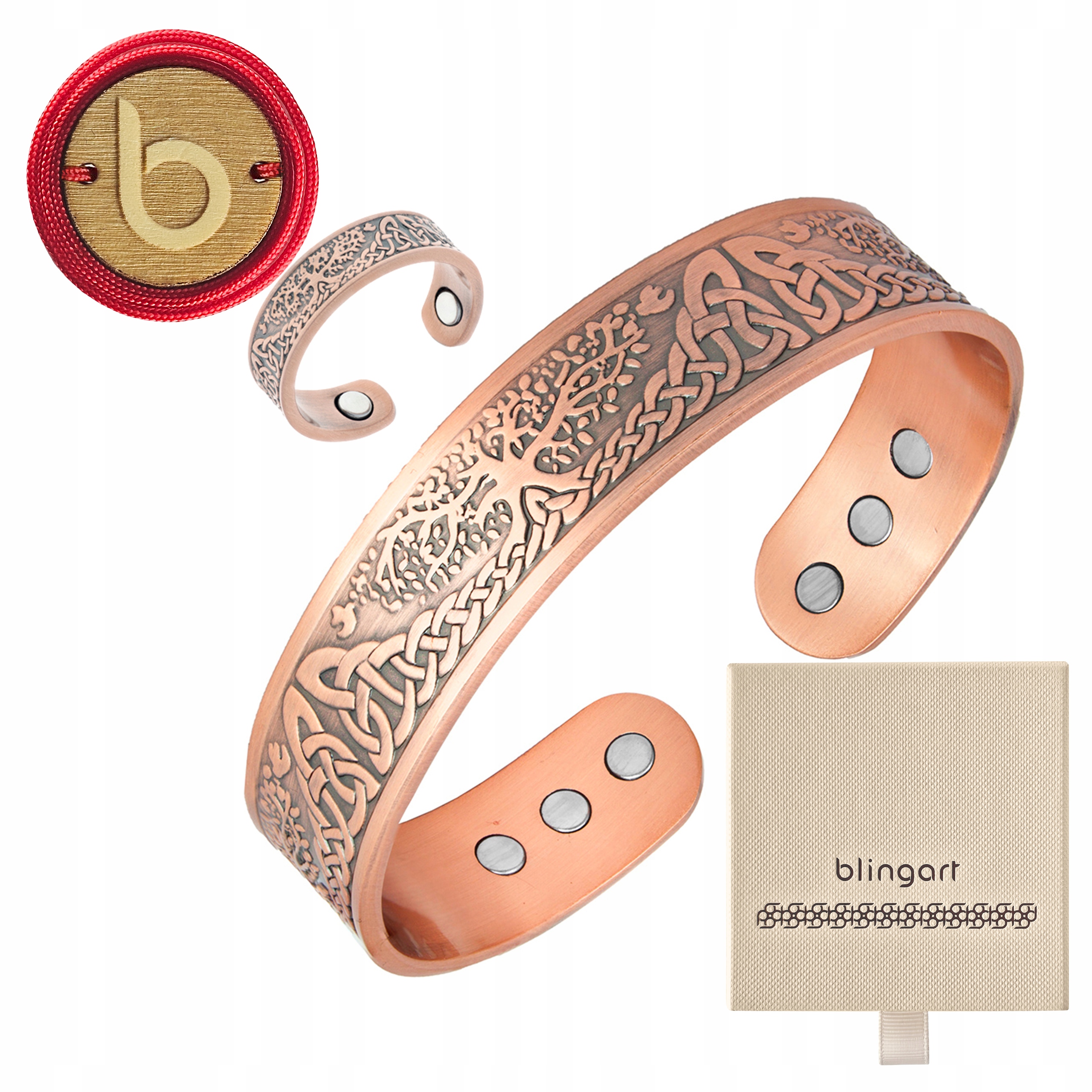 Sada šperků Měděný Náramek Snubní Prsten Blingart