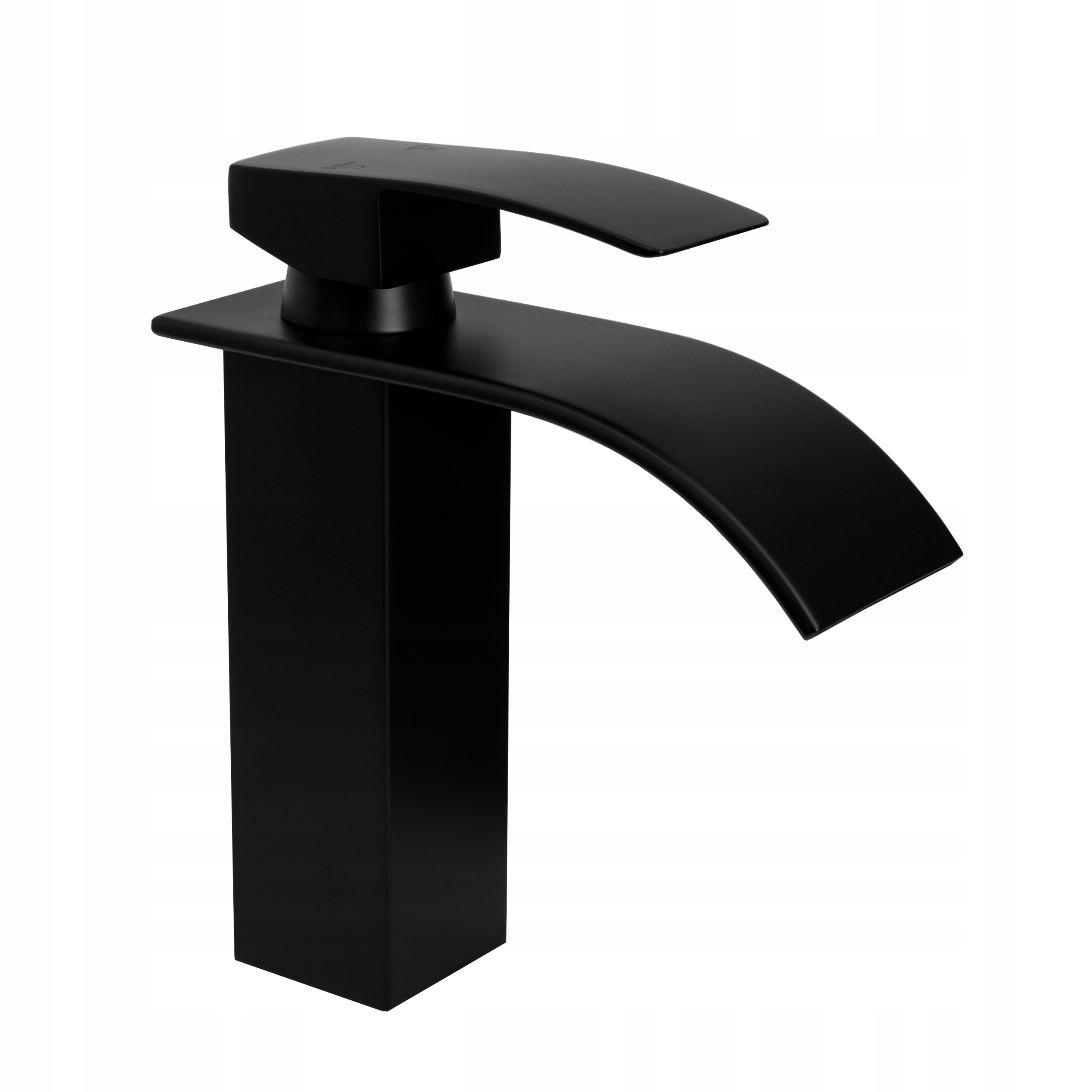 Kúpeľňová Batéria Do Umývadla Čierna, Nízka, Kaskádový Vodopád Elva