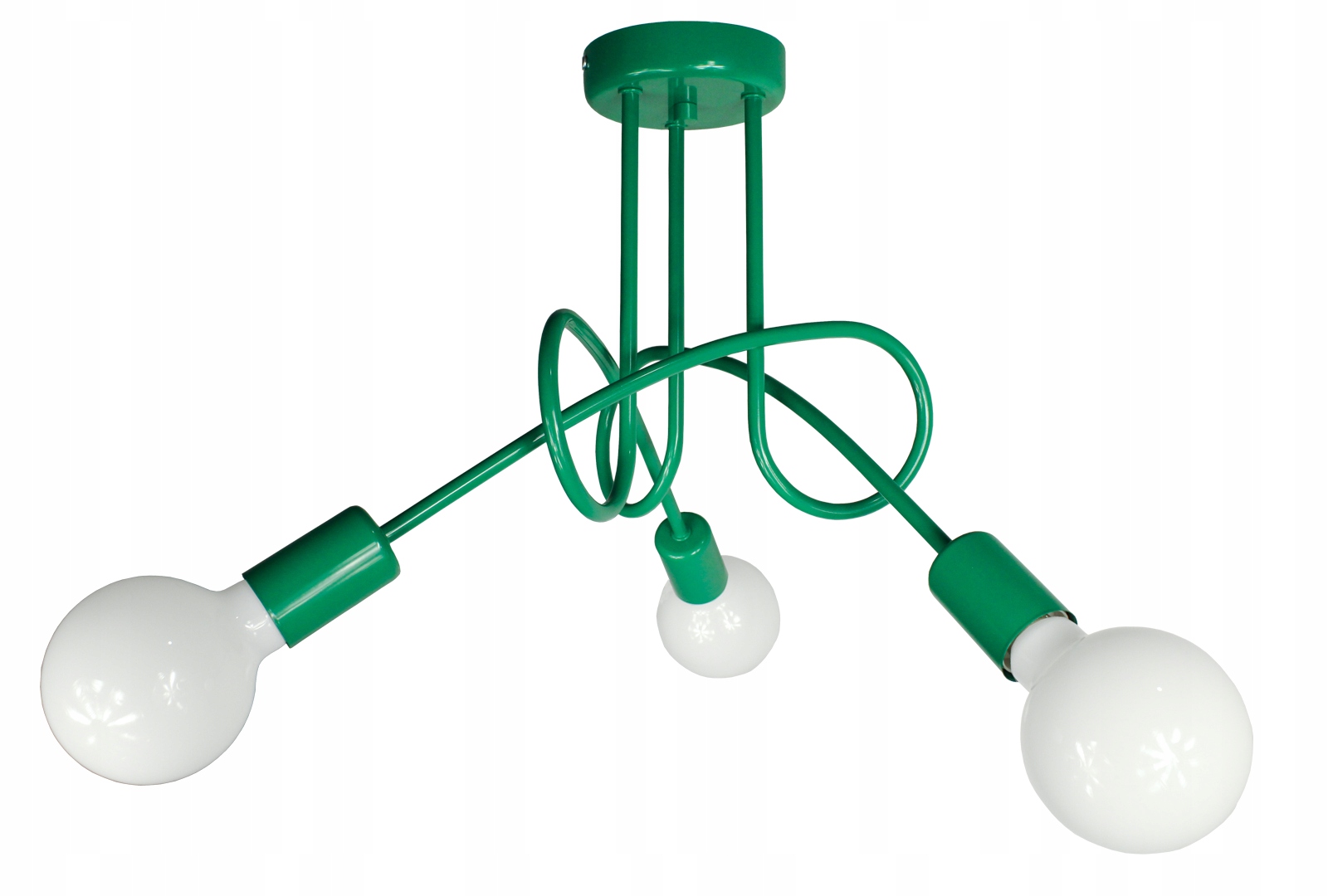 

Lampa wisząca sufitowa Edison 3 zielona