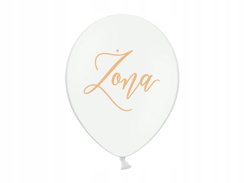 

Balon Ślubny Biały Srebrny Żona 30cm Ślub Wesele