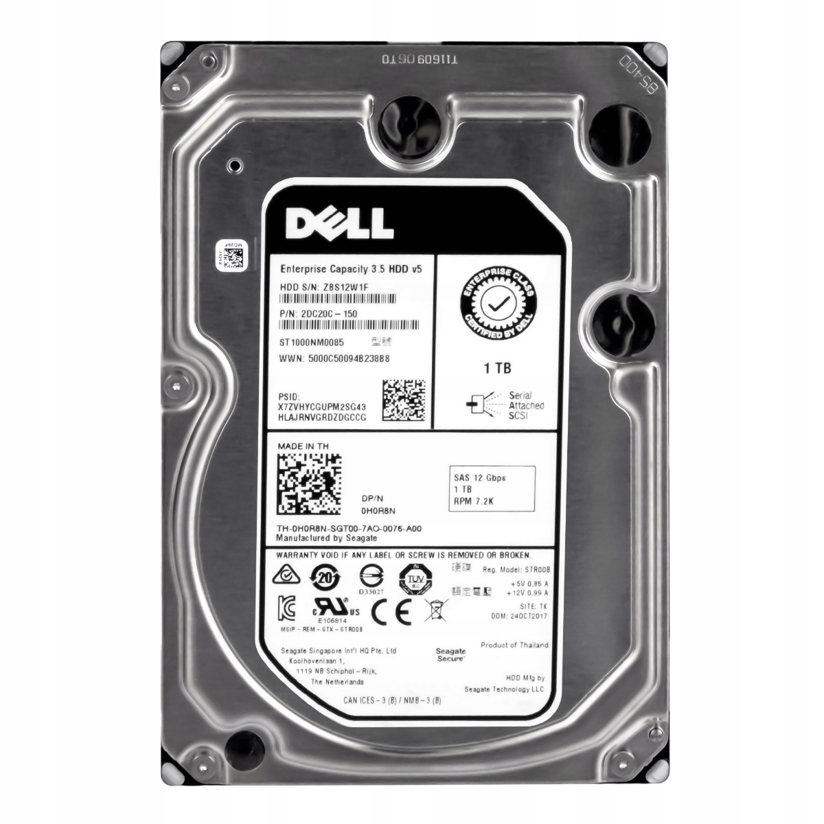 Dell 0H0R8N 1TB 7.2K 128MB SAS-3 3.5'' ST1000NM0085