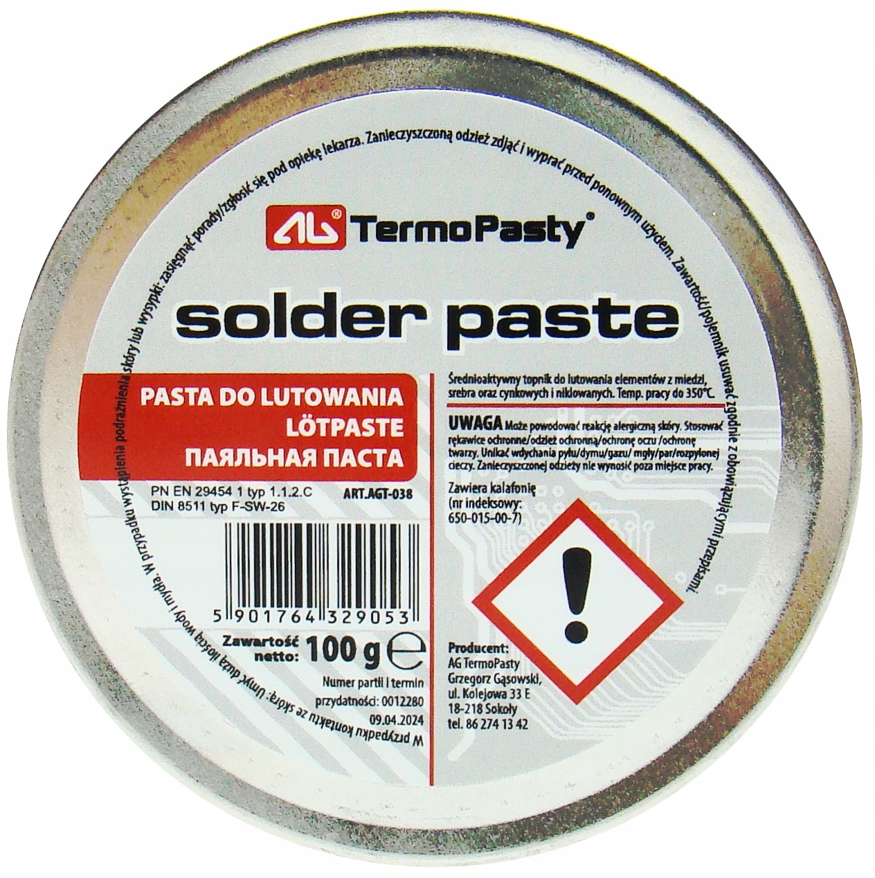 

Topnik Pasta lutownicza AGT-038 100g do Smd Bga
