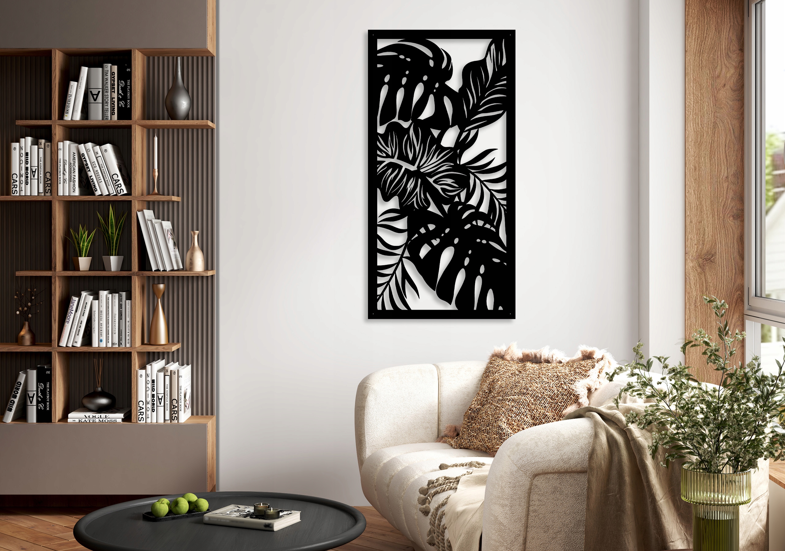 OBRAZ AŻUROWY DEKORACJA ŚCIENNA PANEL LIŚCIE 3D Marka inna